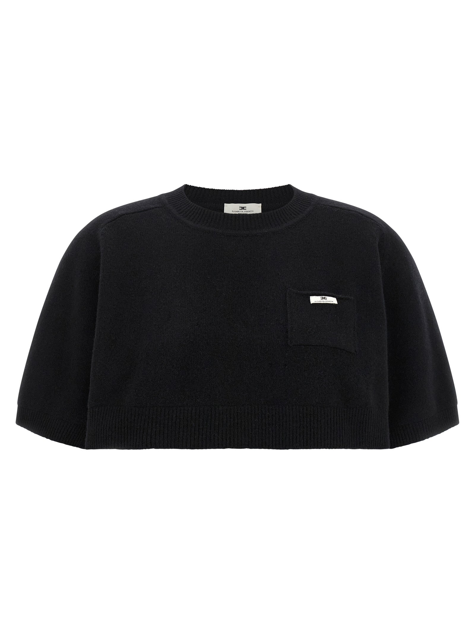 Elisabetta Franchi Black Wool Sweatshirt