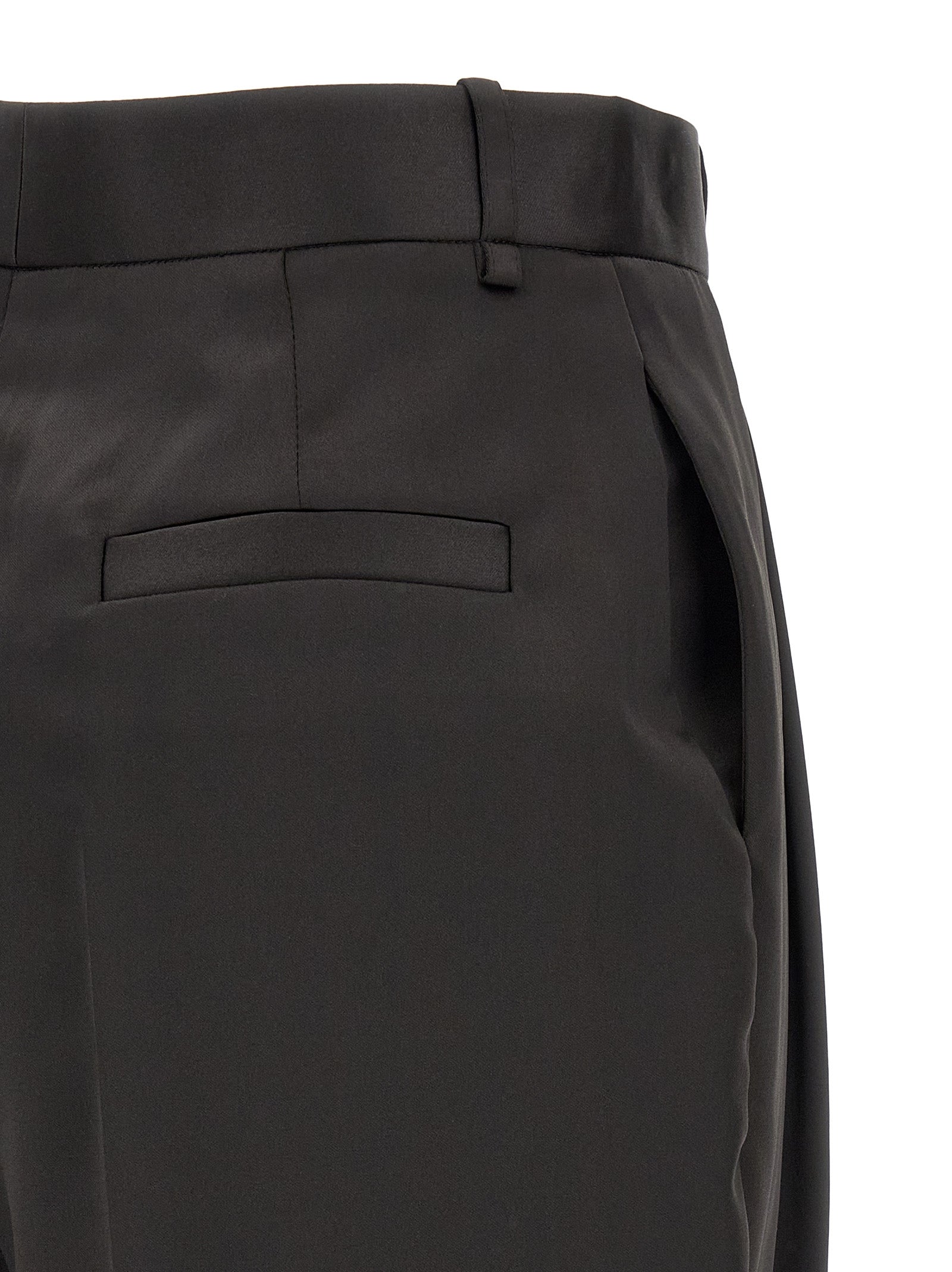 Elisabetta Franchi Black Polyester Cropped Pants