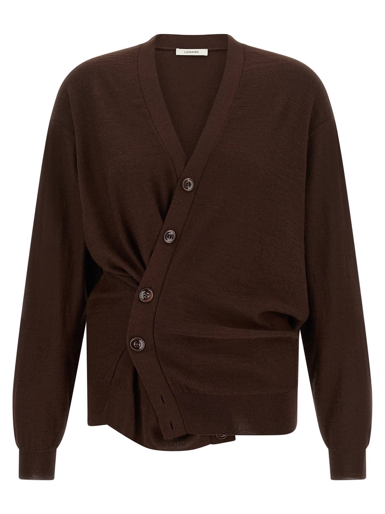 Lemaire Bordeaux Wool Cardigan