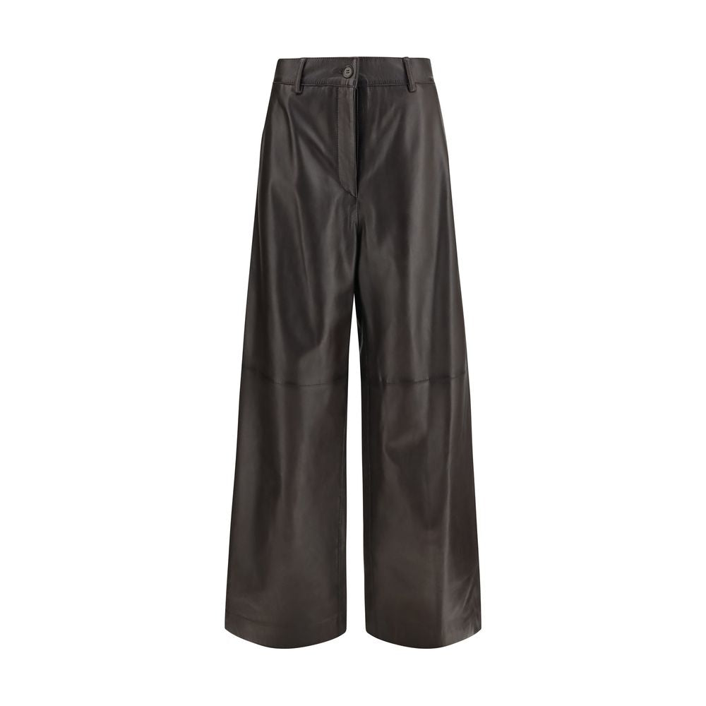 P.A.R.O.S.H. Brown Leather Pants