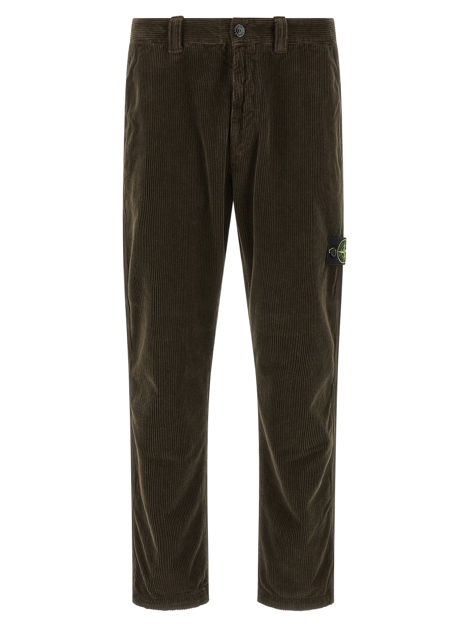 Stone Island Gray Cotton Casual Pants