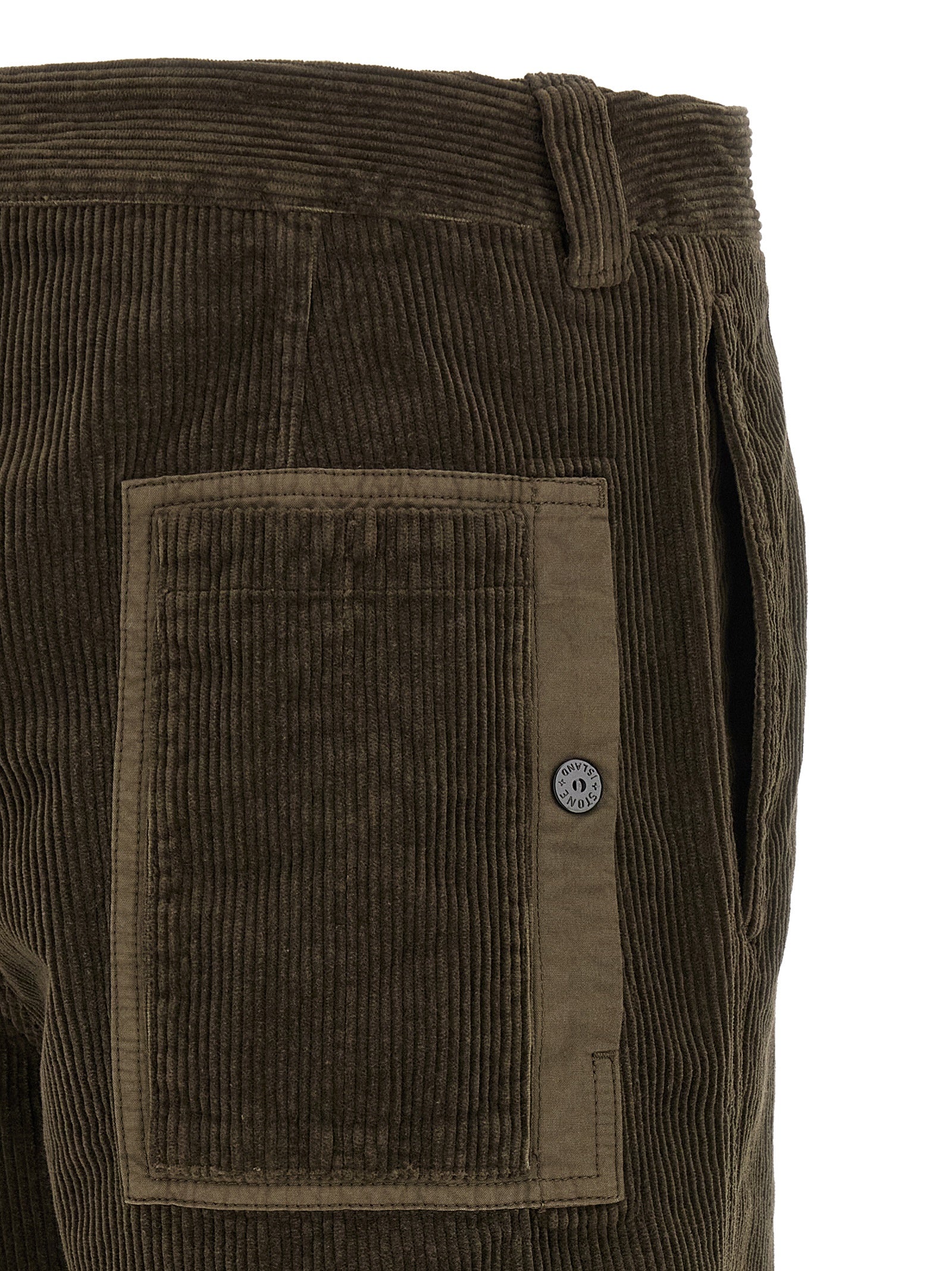 Stone Island Gray Cotton Casual Pants