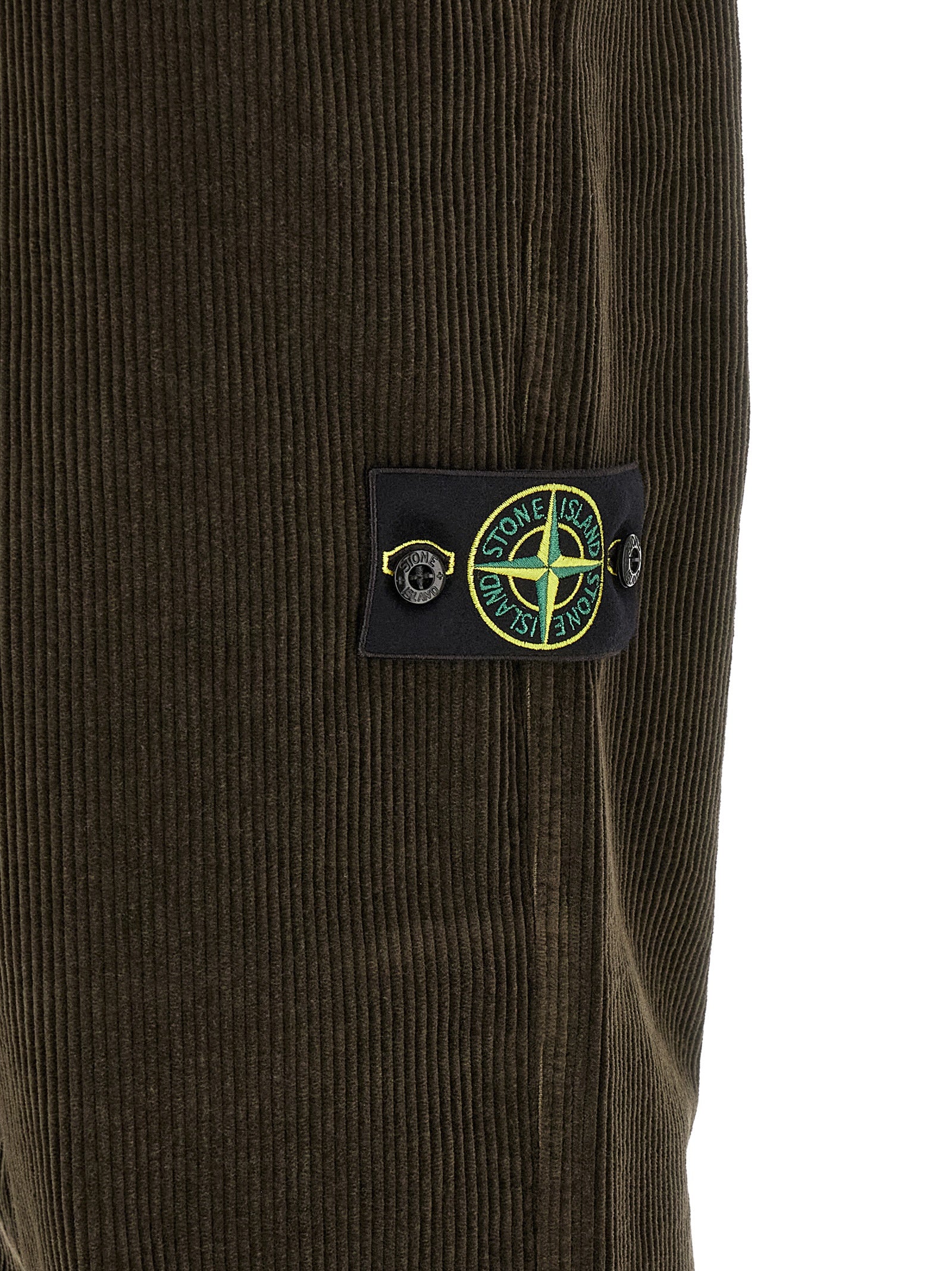 Stone Island Gray Cotton Casual Pants
