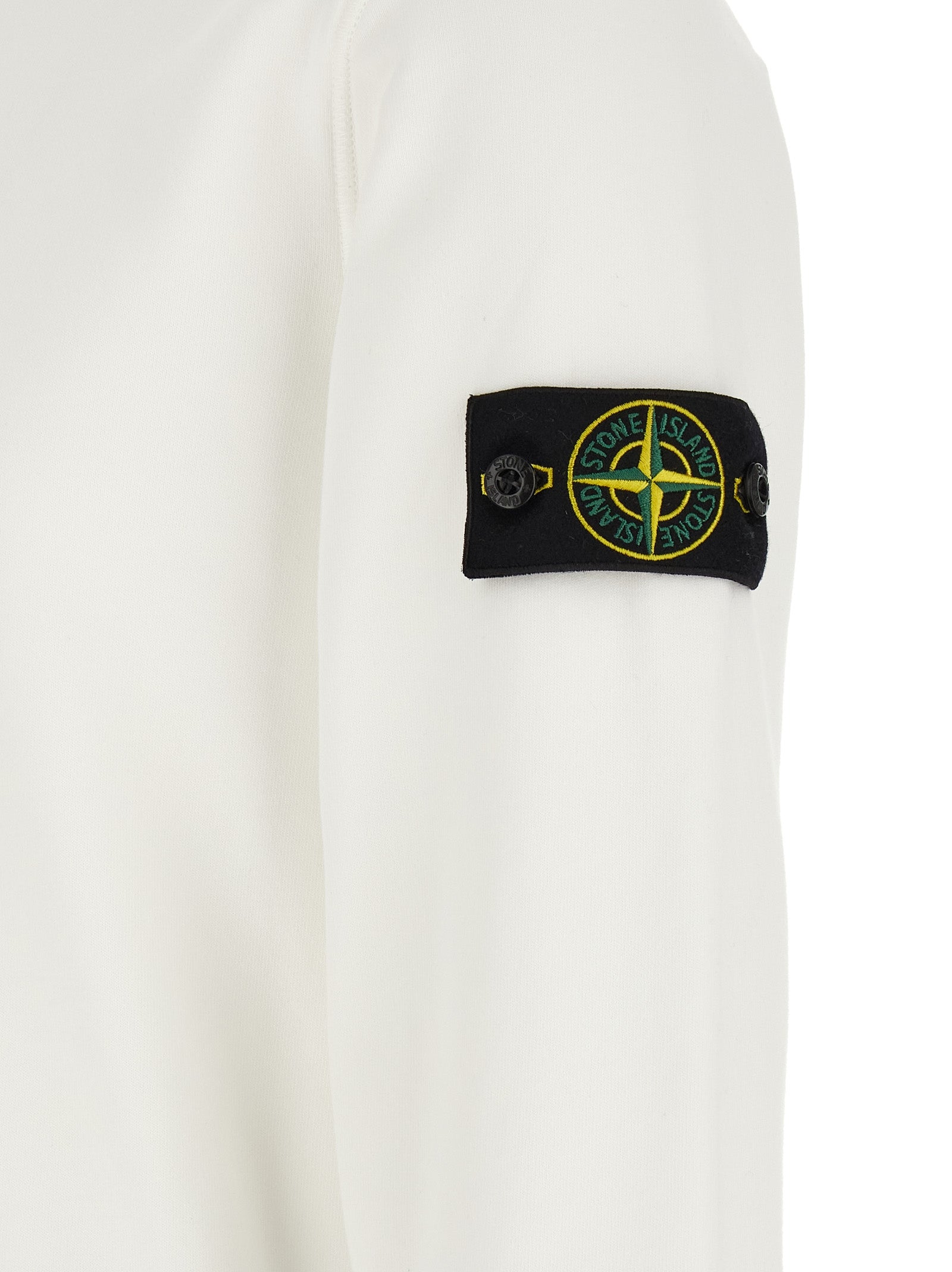 Stone Island White Cotton Sweatshirt