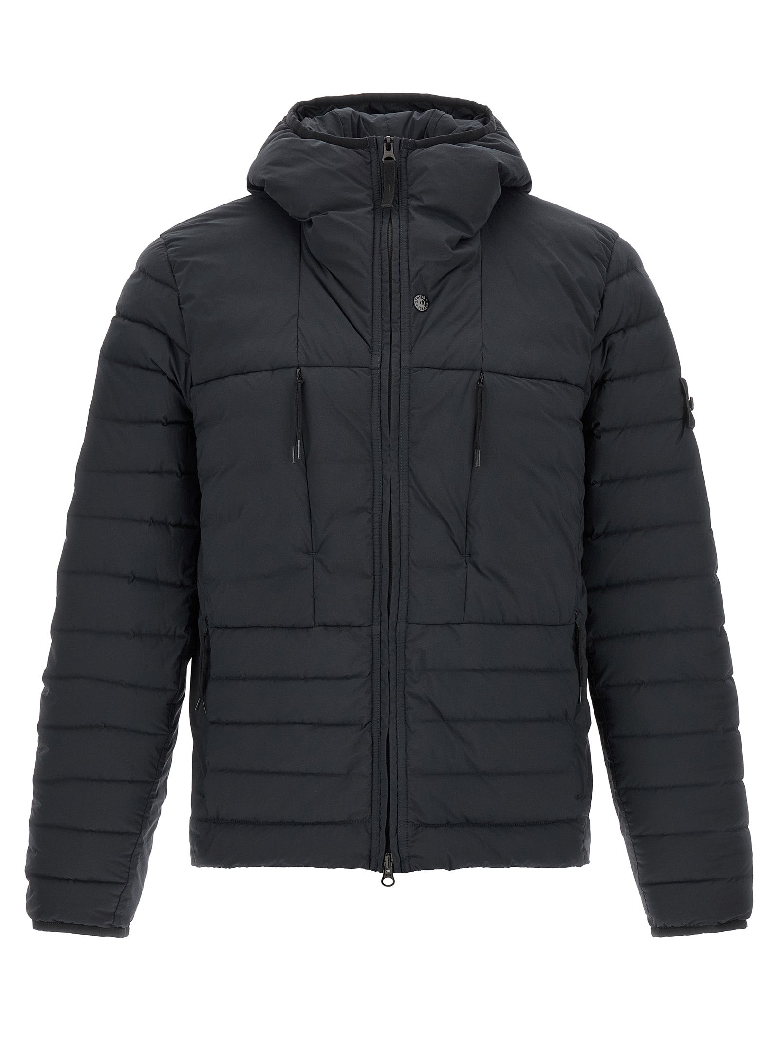 Stone Island Blue Polyamide Full-Length Jacket