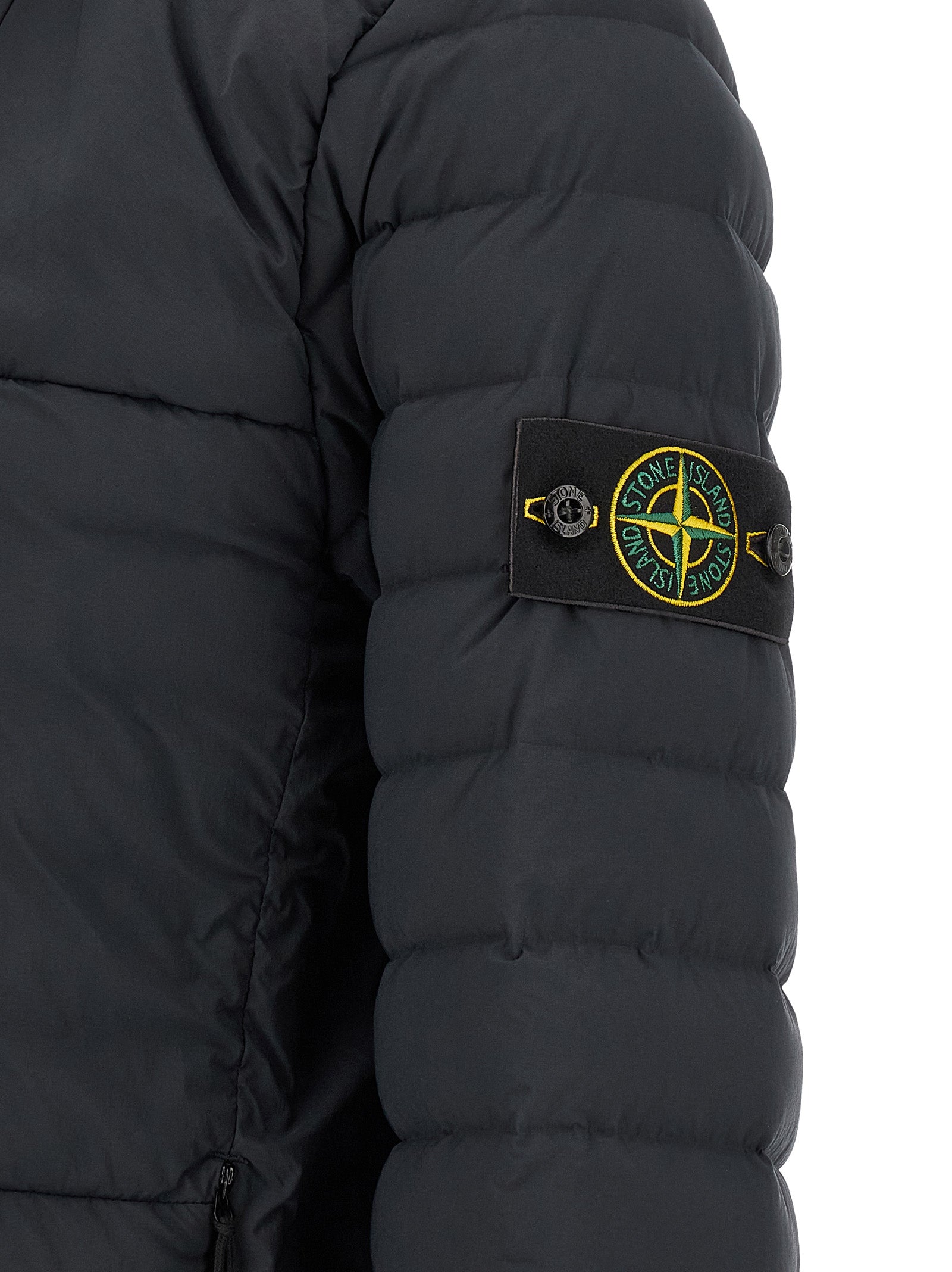 Stone Island Blue Polyamide Full-Length Jacket