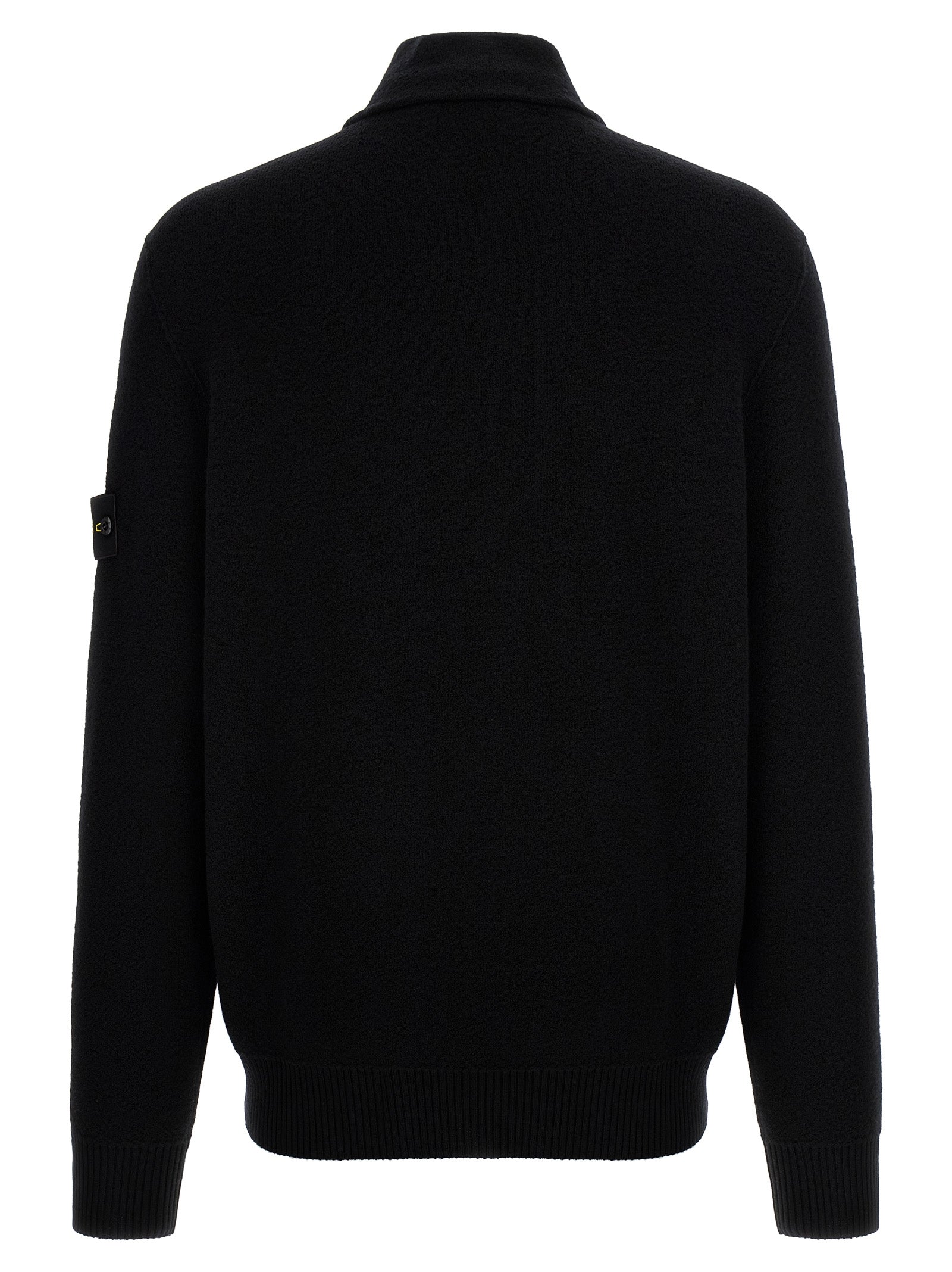 Stone Island Black Virgin Wool Cardigan