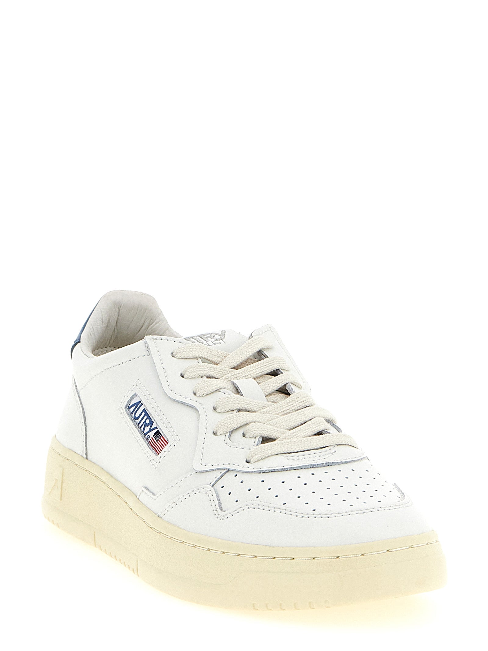 Autry Blue Cowhide Low Top Sneakers
