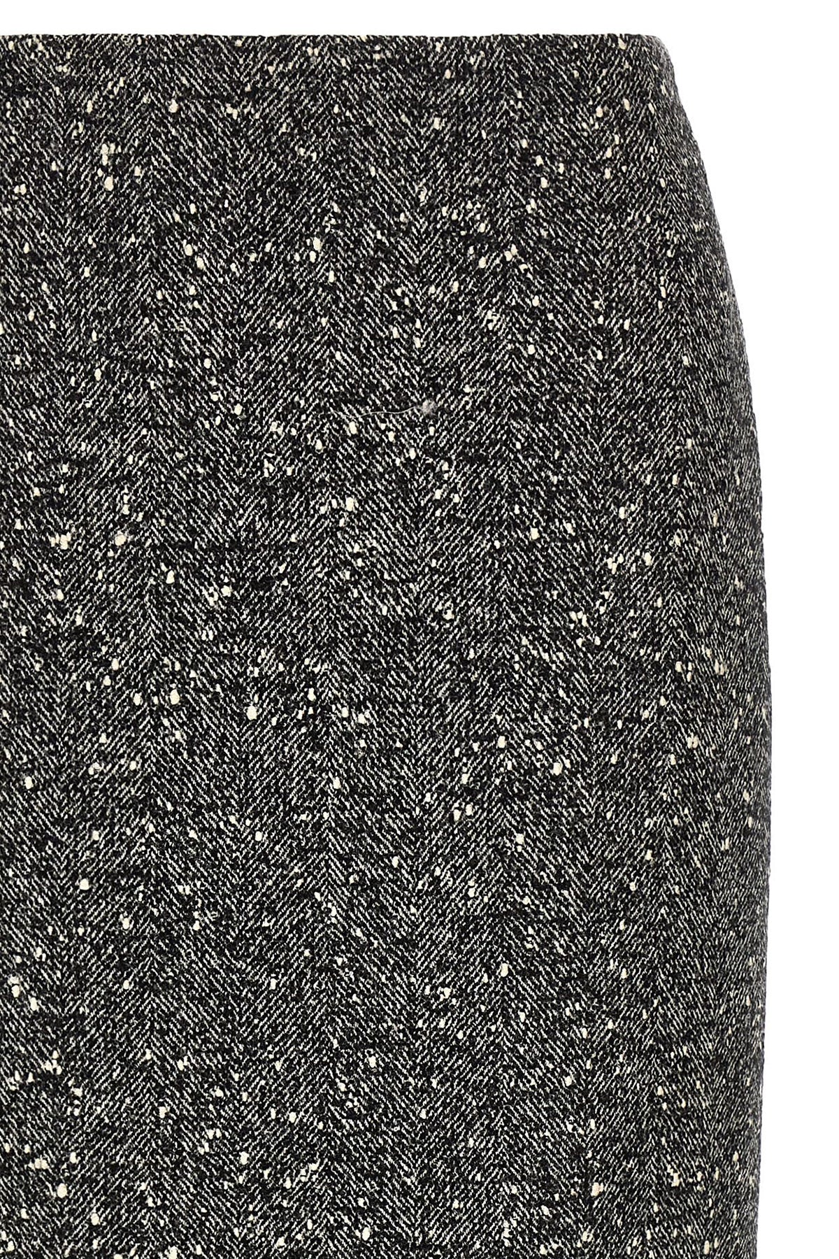 Valentino Garavani Bicolor Virgin Wool Midi Skirt
