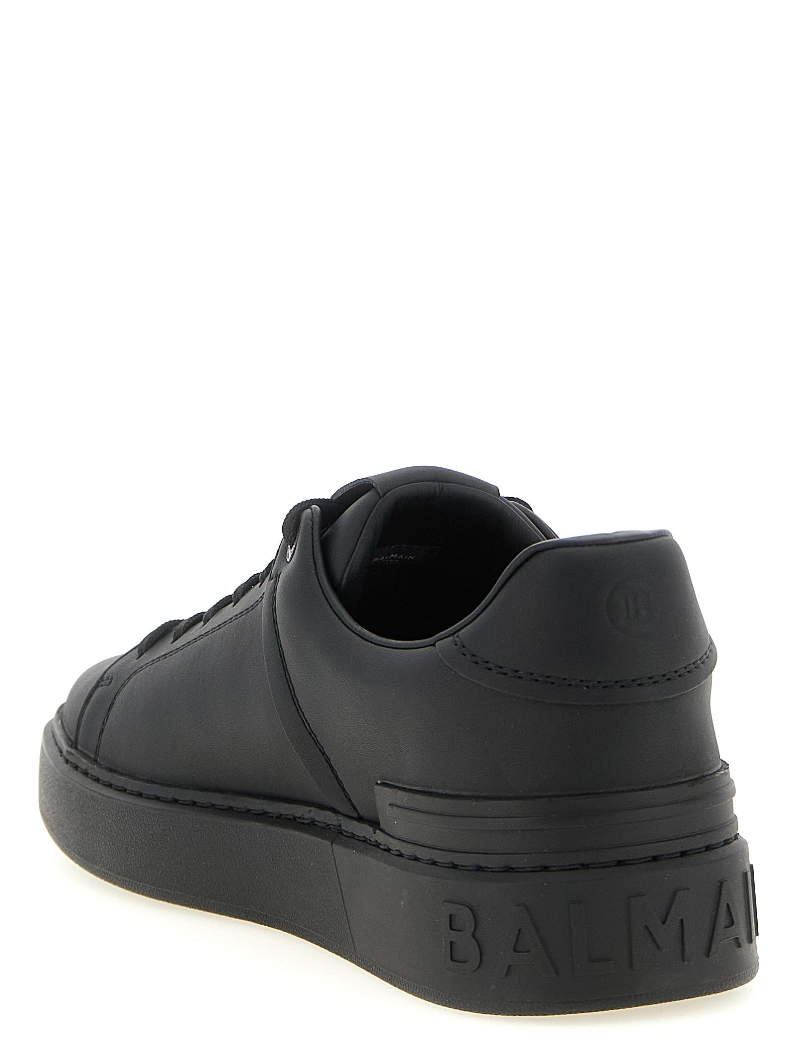 Balmain Black Calfskin Low Top Sneakers