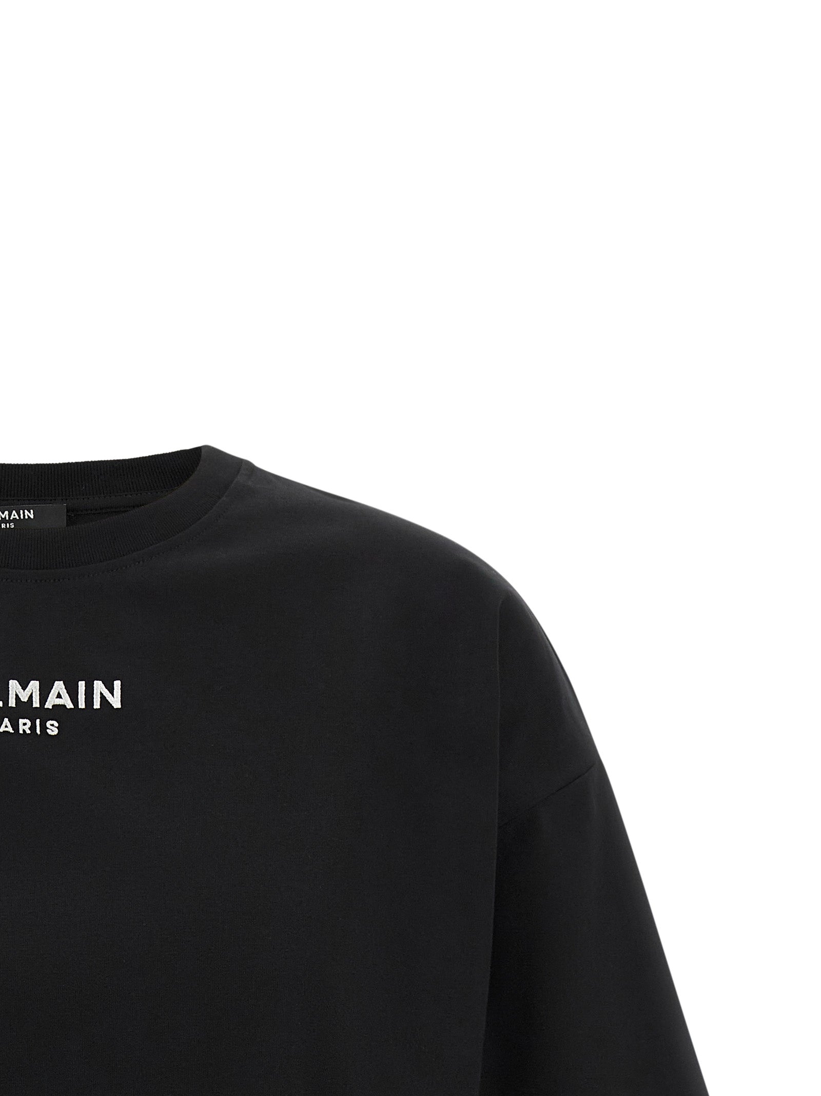 Balmain Black Cotton T-Shirt