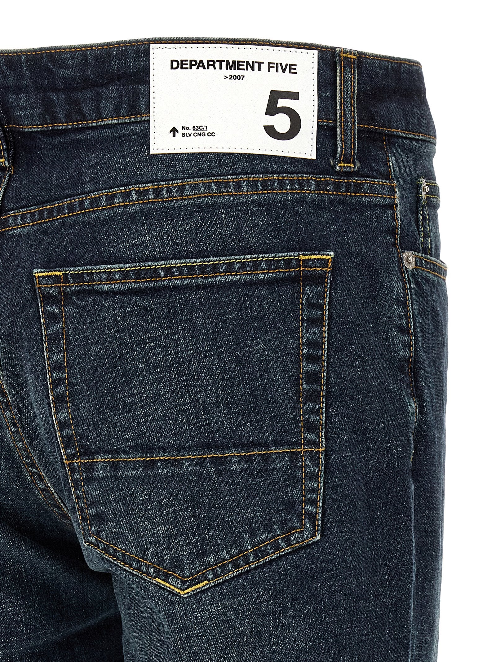 Department 5 Blue Cotton Straight-Leg Jeans