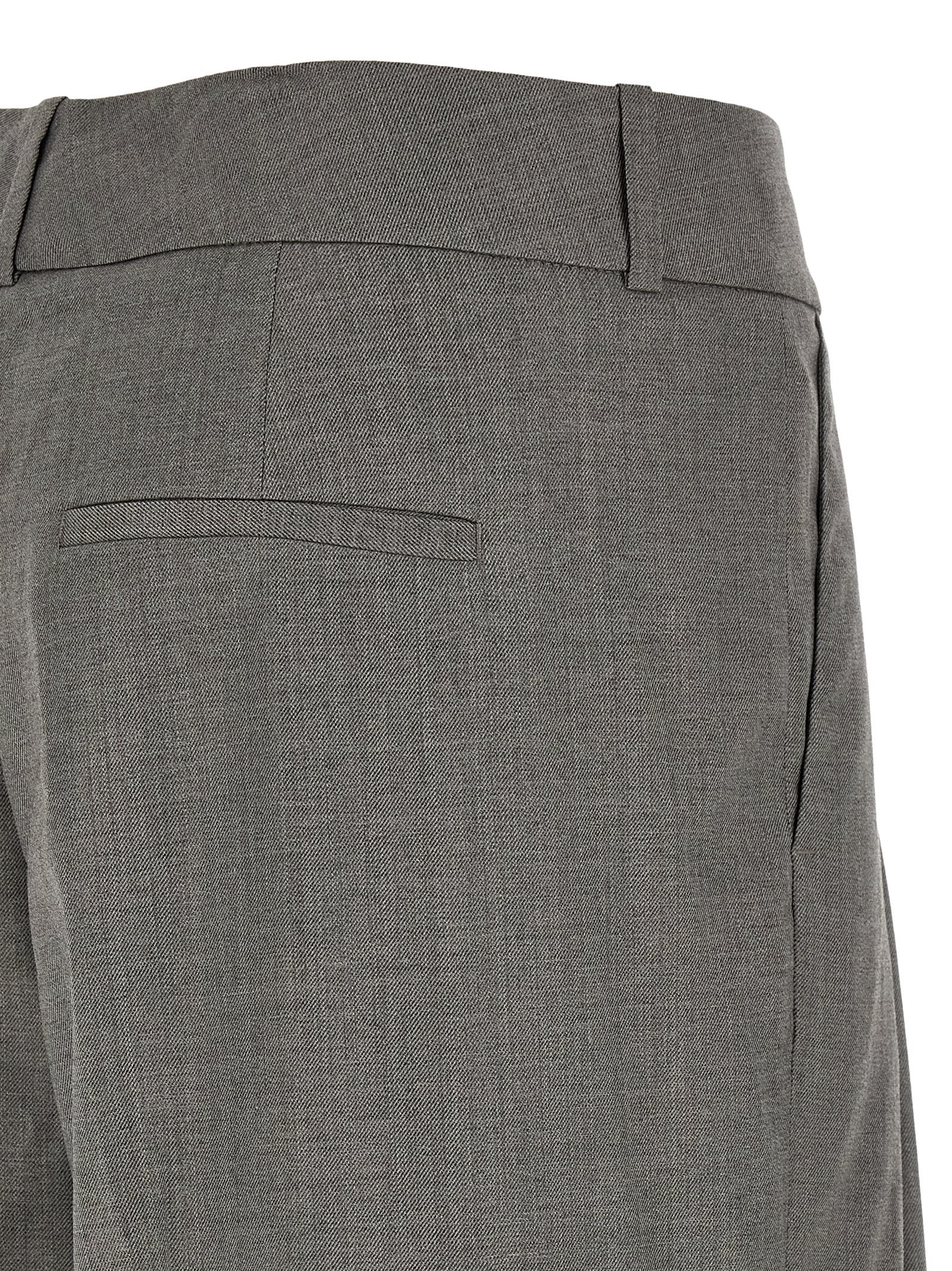 Peserico Gray Virgin Wool Casual Pants