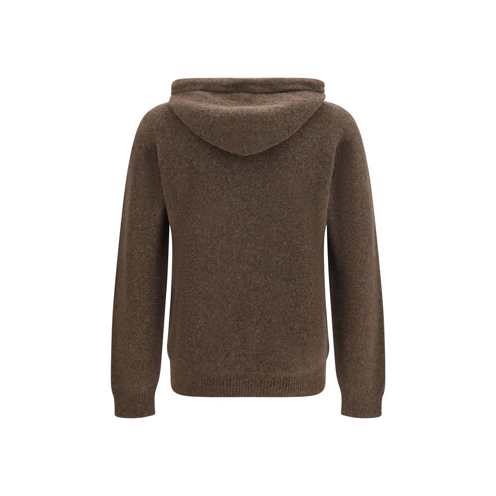 Roberto Collina Brown Wool Oves Aries Hoodie
