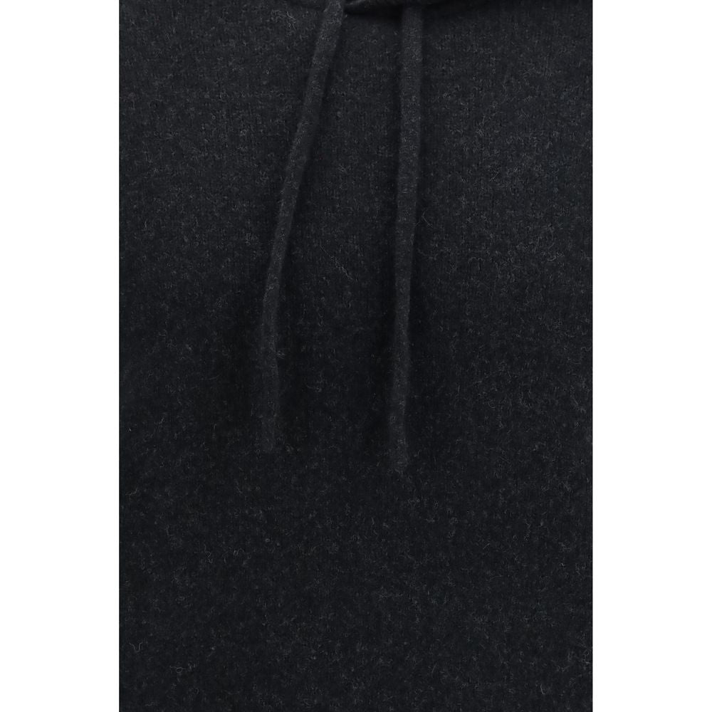 Roberto Collina Black Wool Oves Aries Hoodie