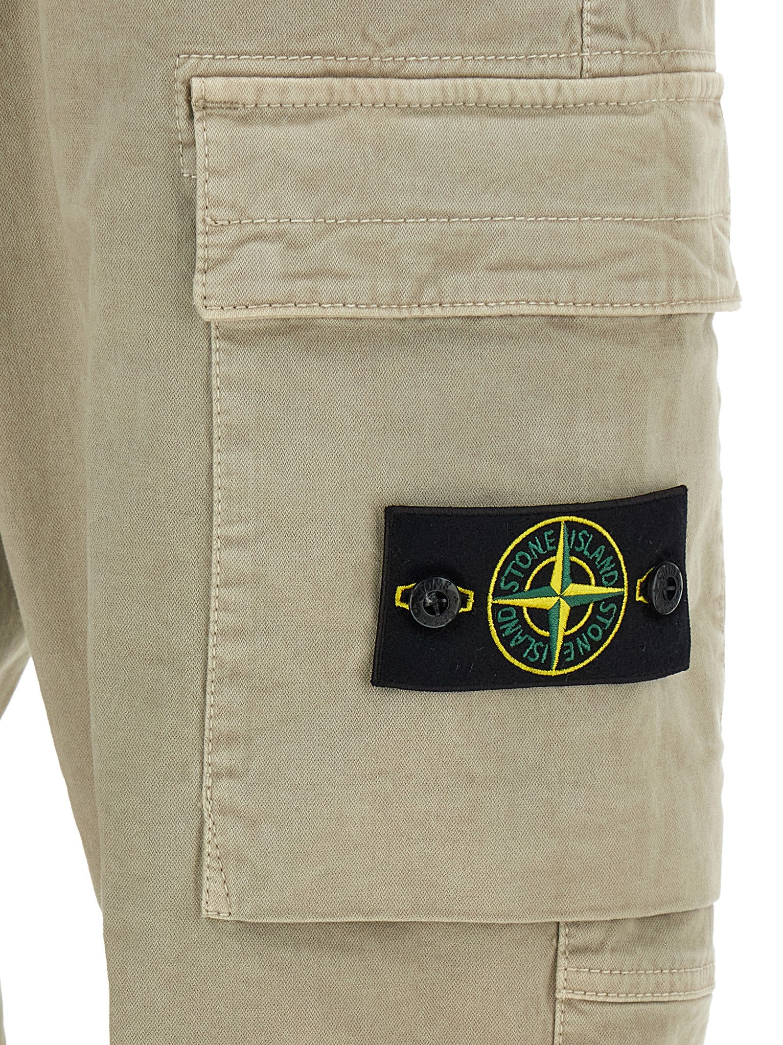 Stone Island Beige Cotton Cargo Pants