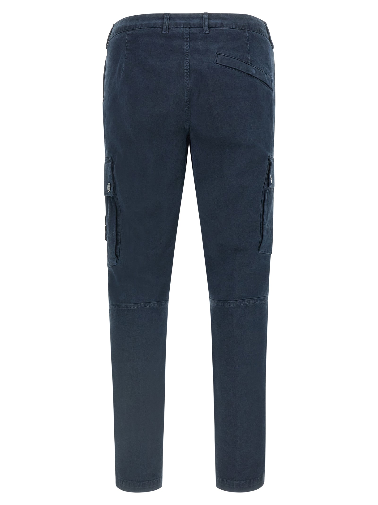 Stone Island Blue Cotton Cargo Pants