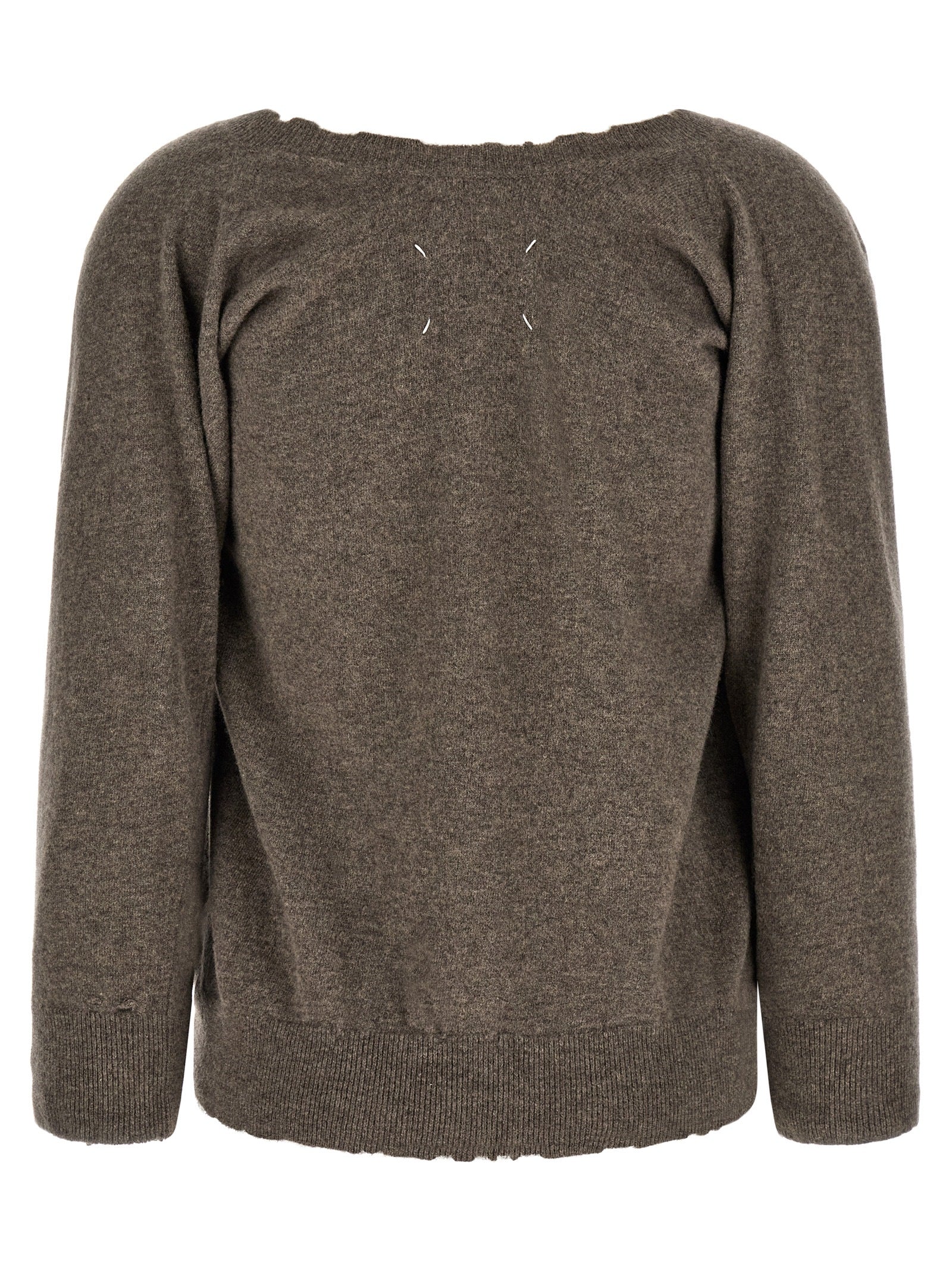 Maison Margiela Brown Virgin Wool Cardigan
