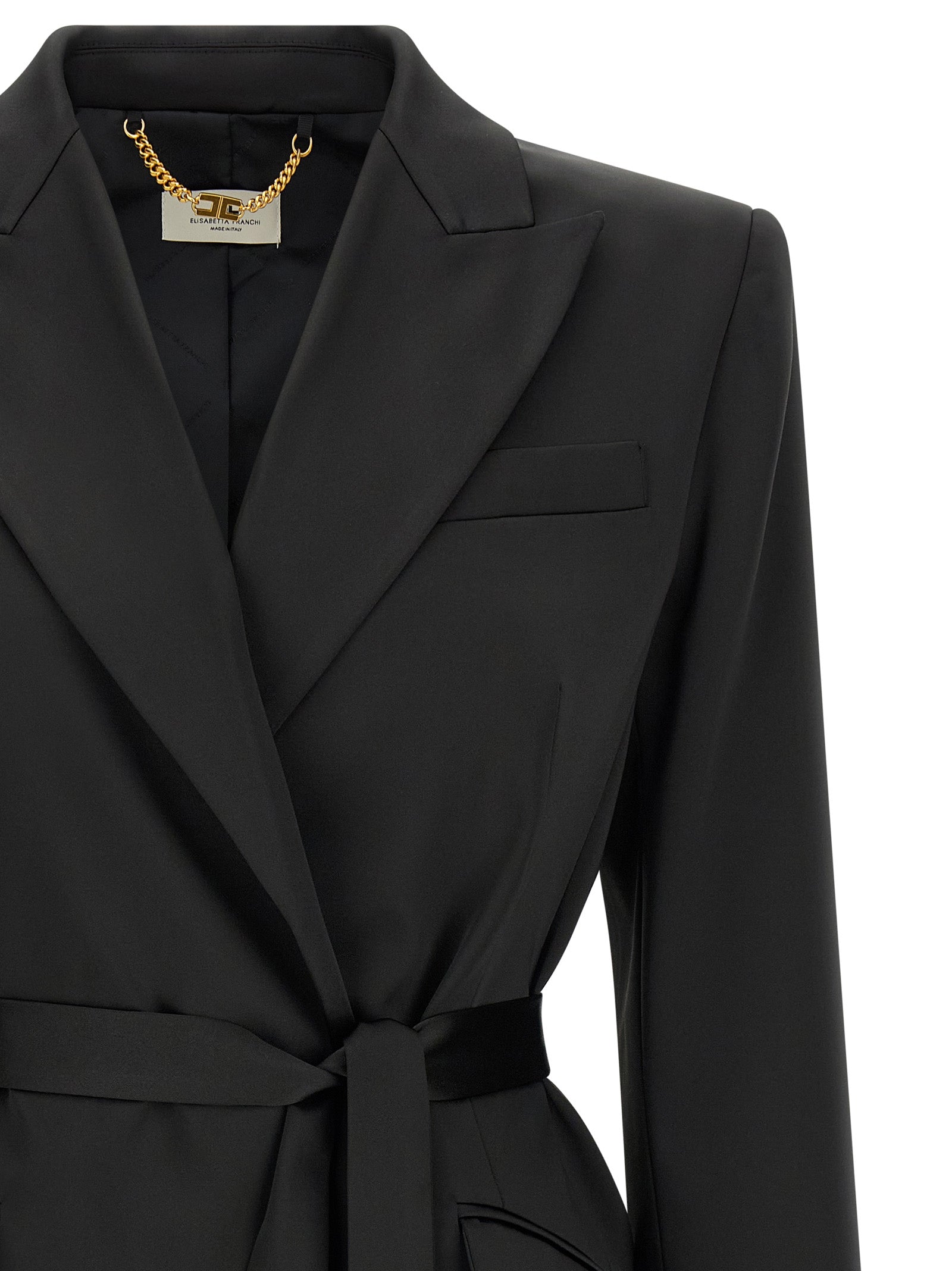 Elisabetta Franchi Black Polyester Blazer