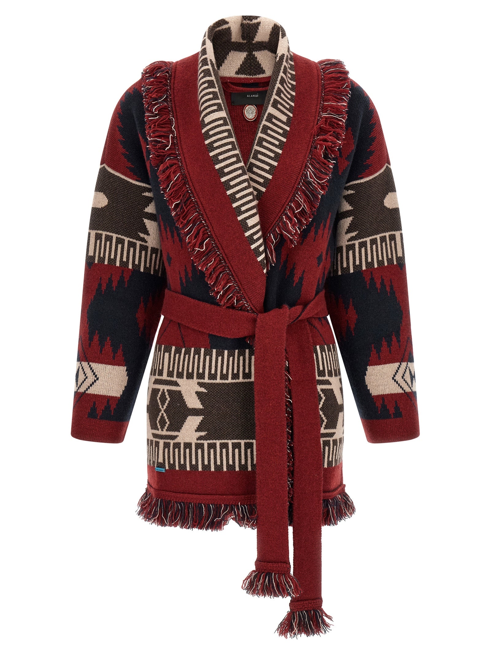Alanui Red Cashmere Cardigan