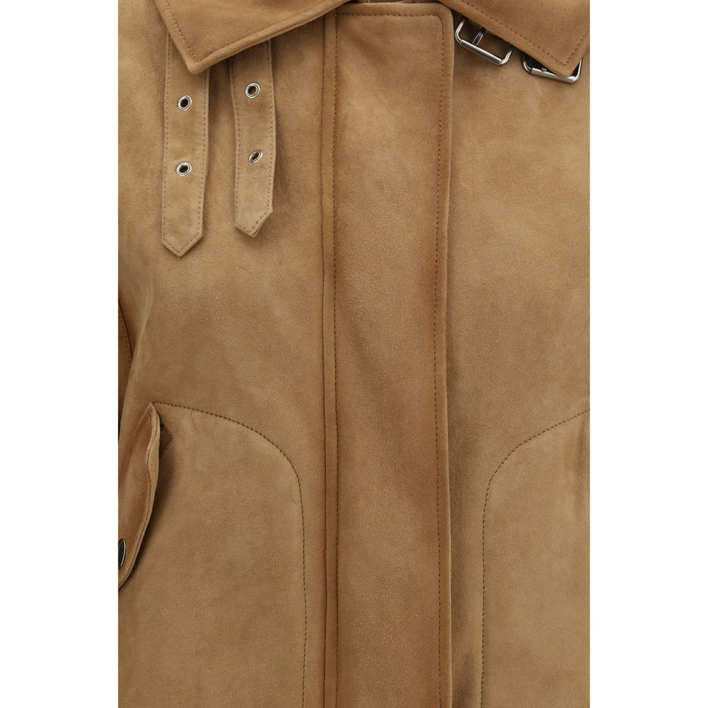 Ermanno Scervino Brown Leather Bomber