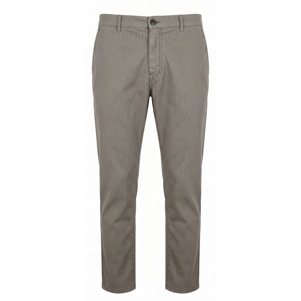 Trussardi Jeans Grey Cotton Men Trouser