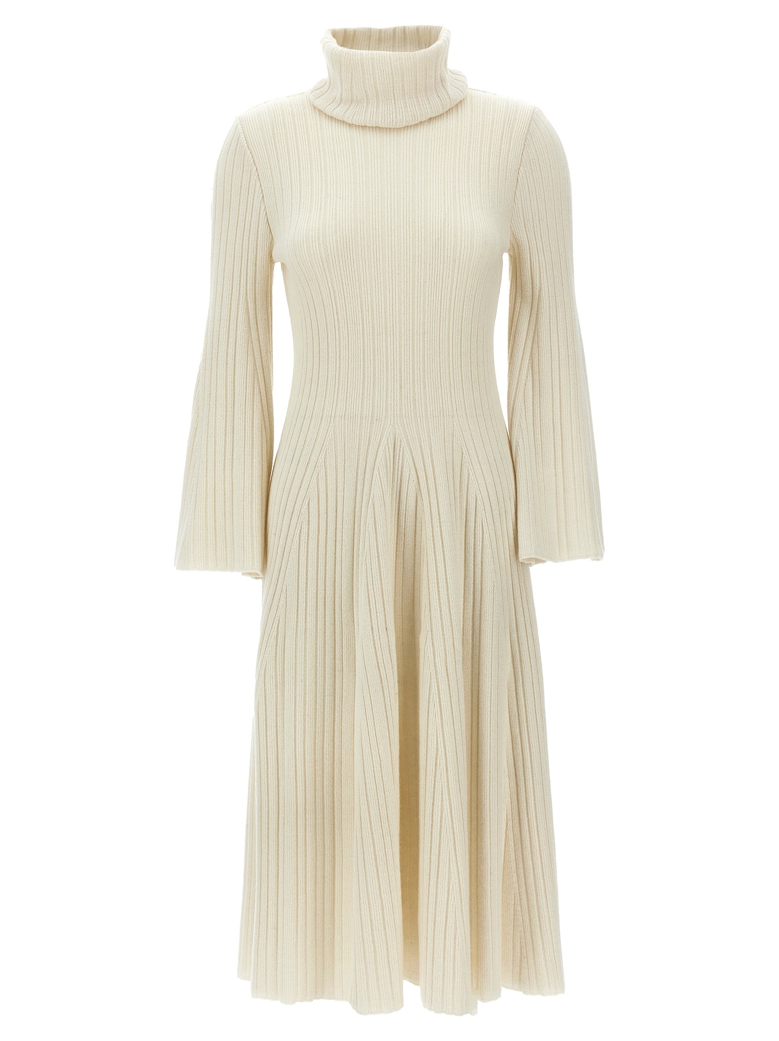 ANTONINO VALENTI White Cashmere Midi Skirt