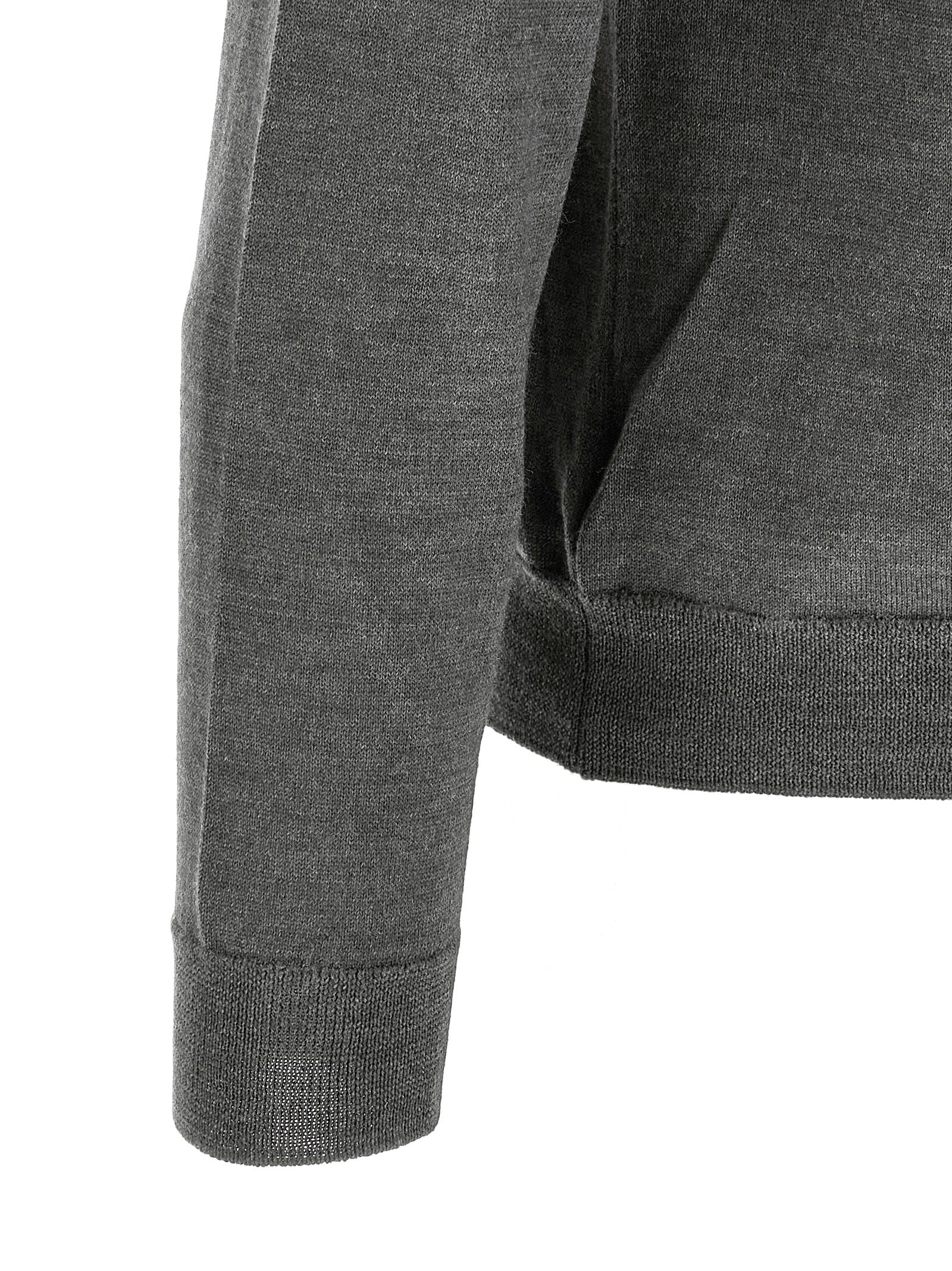 ZANONE Gray Virgin Wool Cardigan