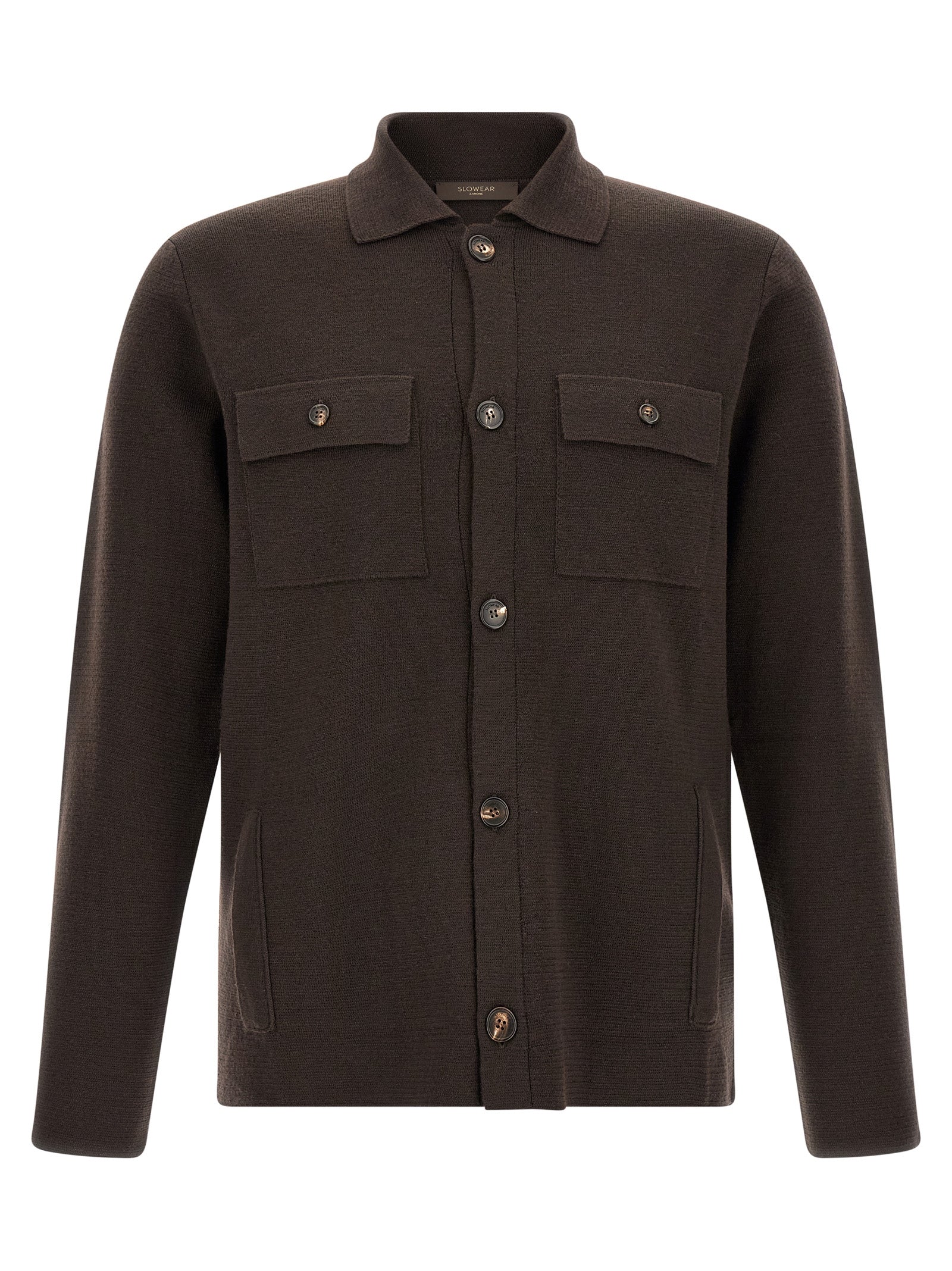 ZANONE Brown Virgin Wool Cardigan