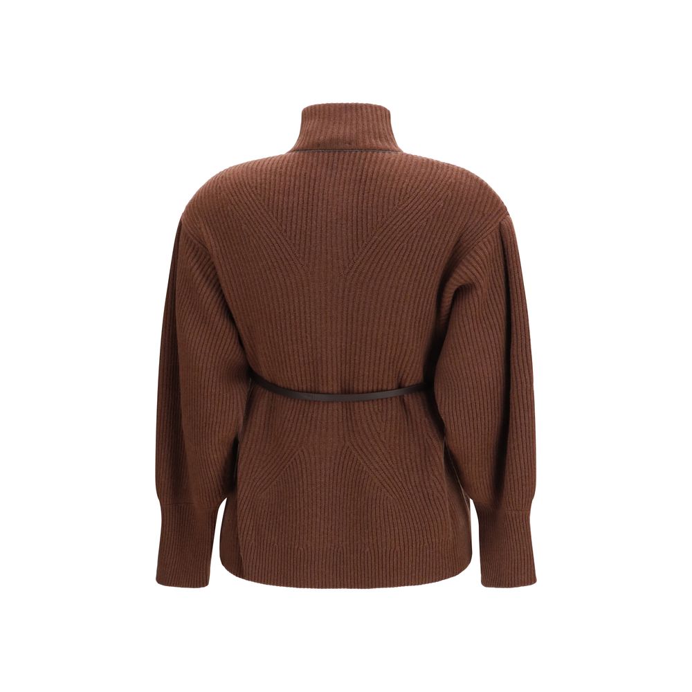 Brunello Cucinelli Brown Wool Oves Aries Cardigan