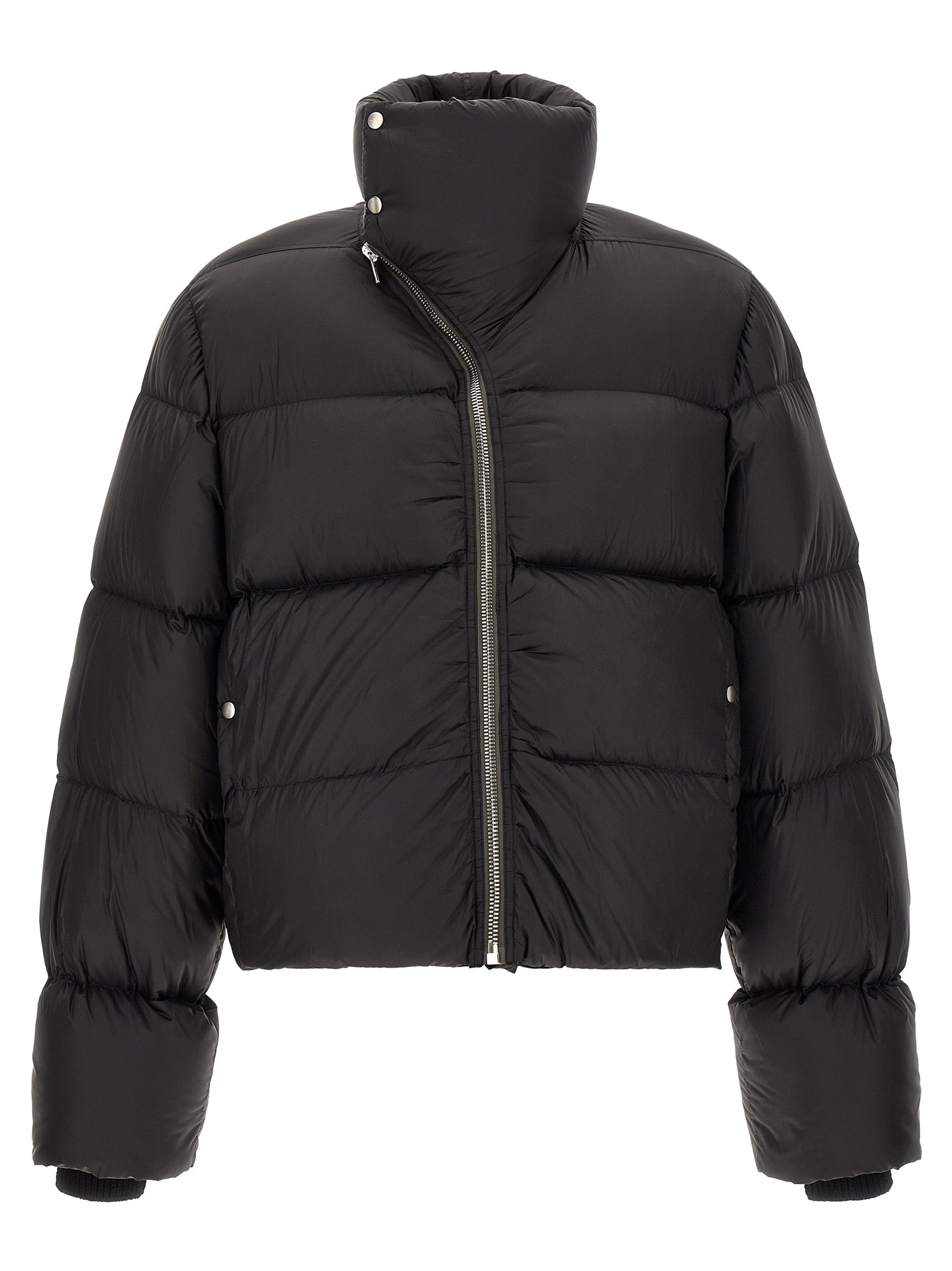 Rick Owens Black Nylon Full-Length Jacket