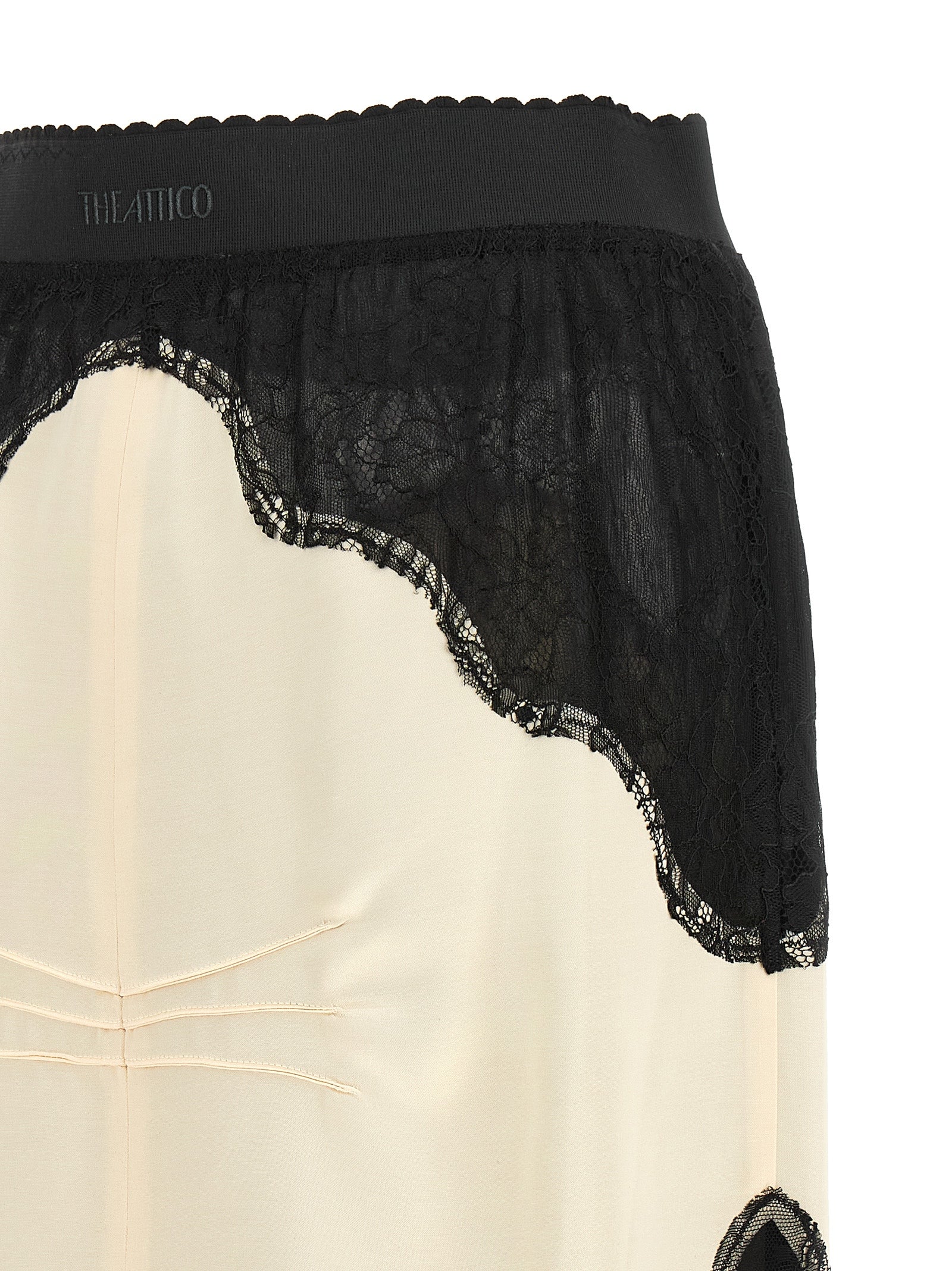 The Attico Bicolor Viscose Midi Skirt