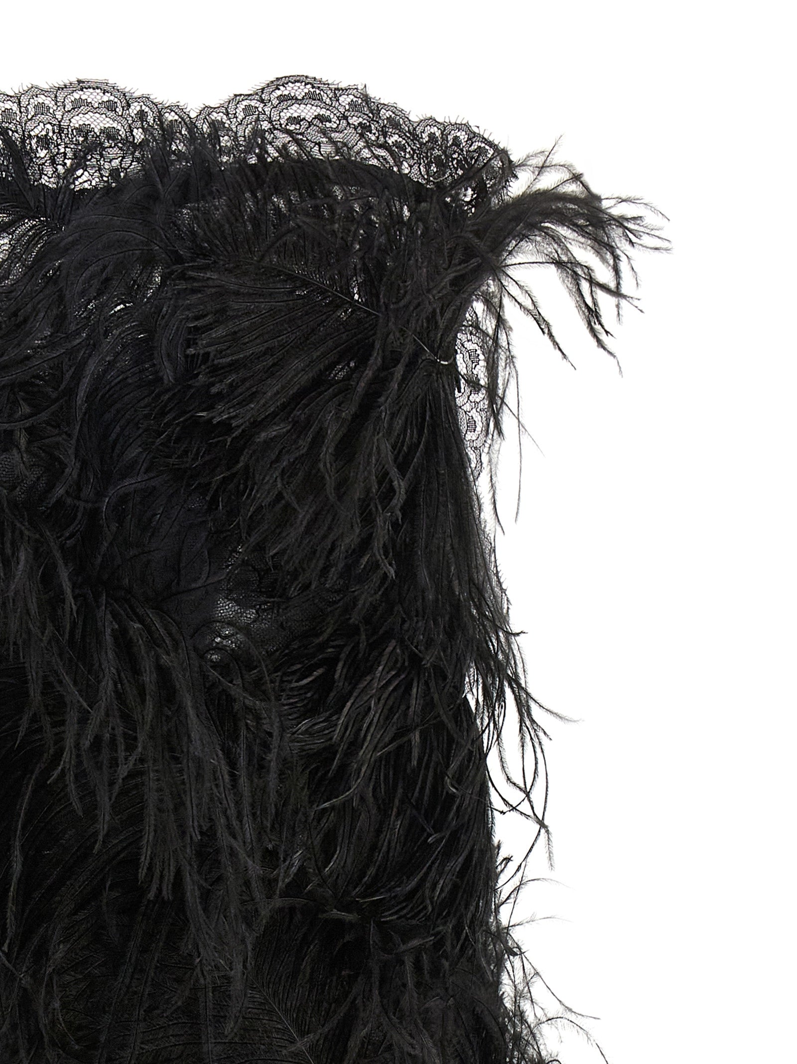 The Attico Black Polyamide Short Dress