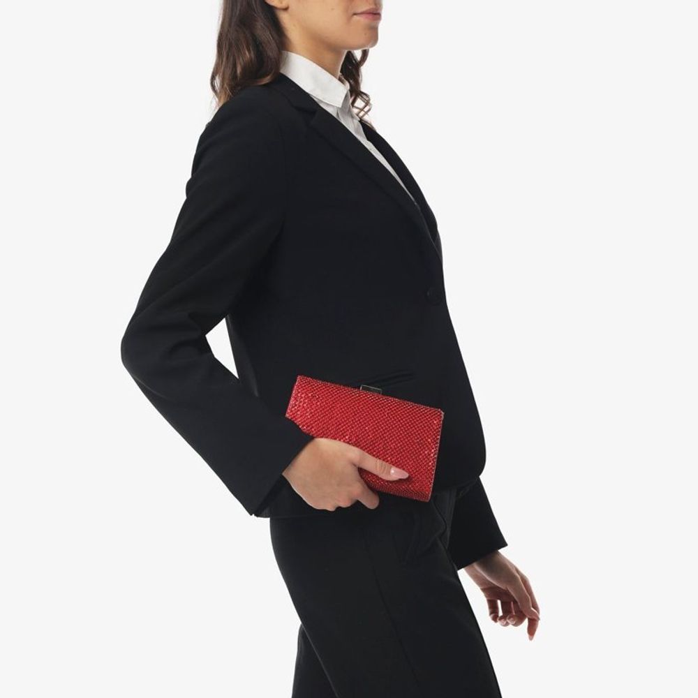 MIRIADE Red Polyester Crossbody Bag