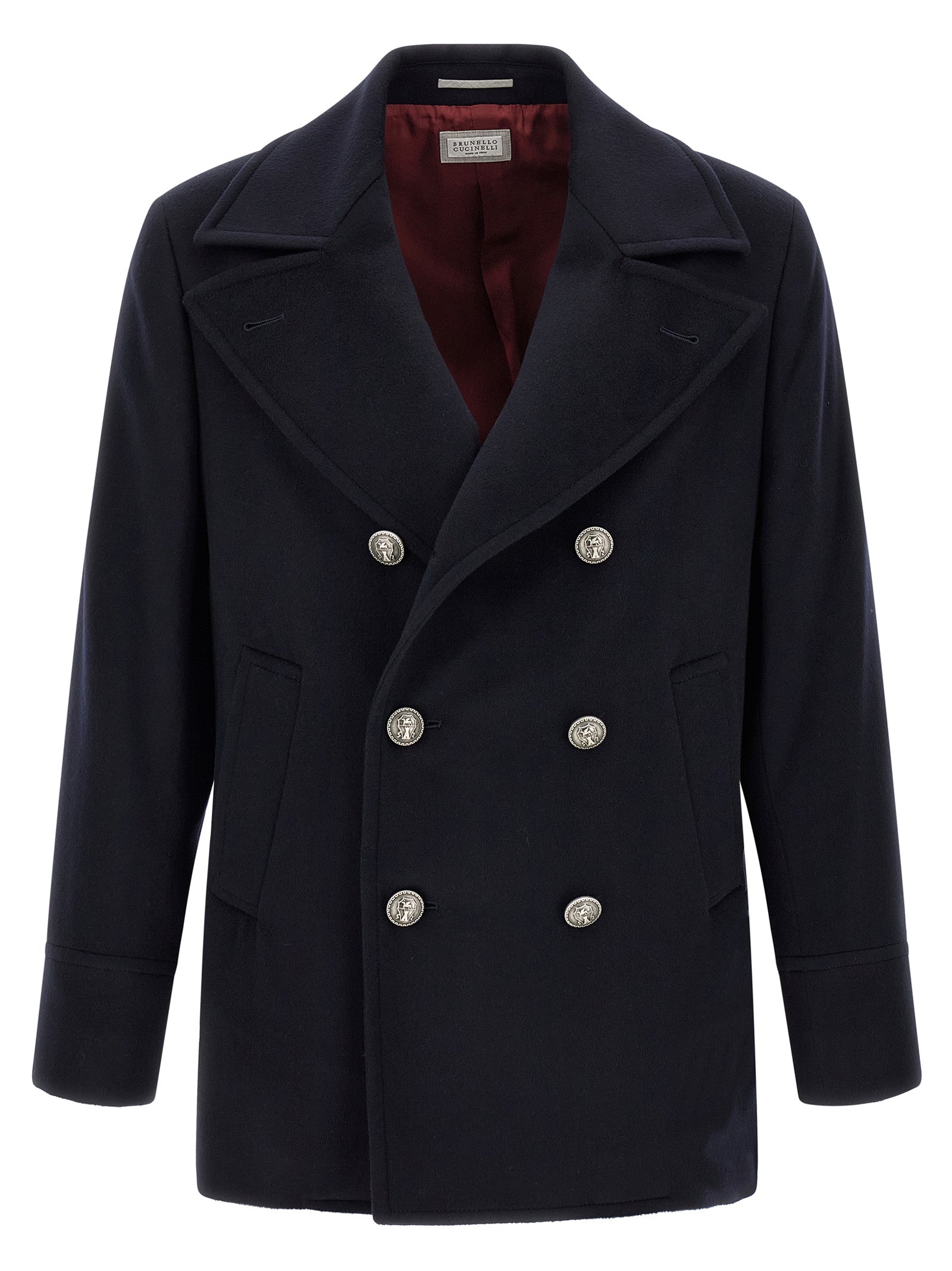 Brunello Cucinelli Blue Virgin Wool Coat