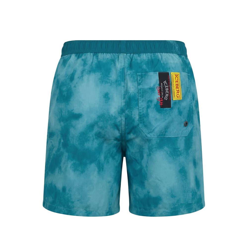 Iceberg Light Blue Polyester Men Swim Short
