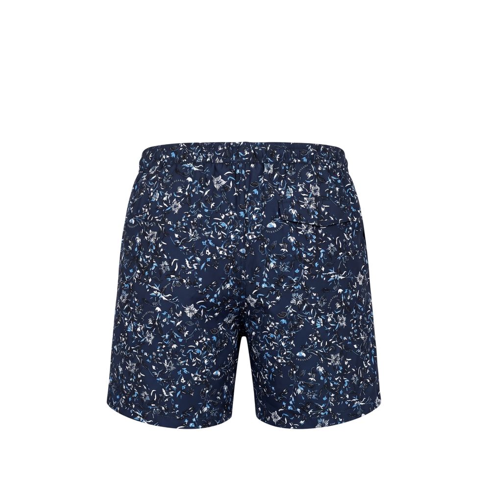 Trussardi Beachwear Blue Polyester Men Swim Short