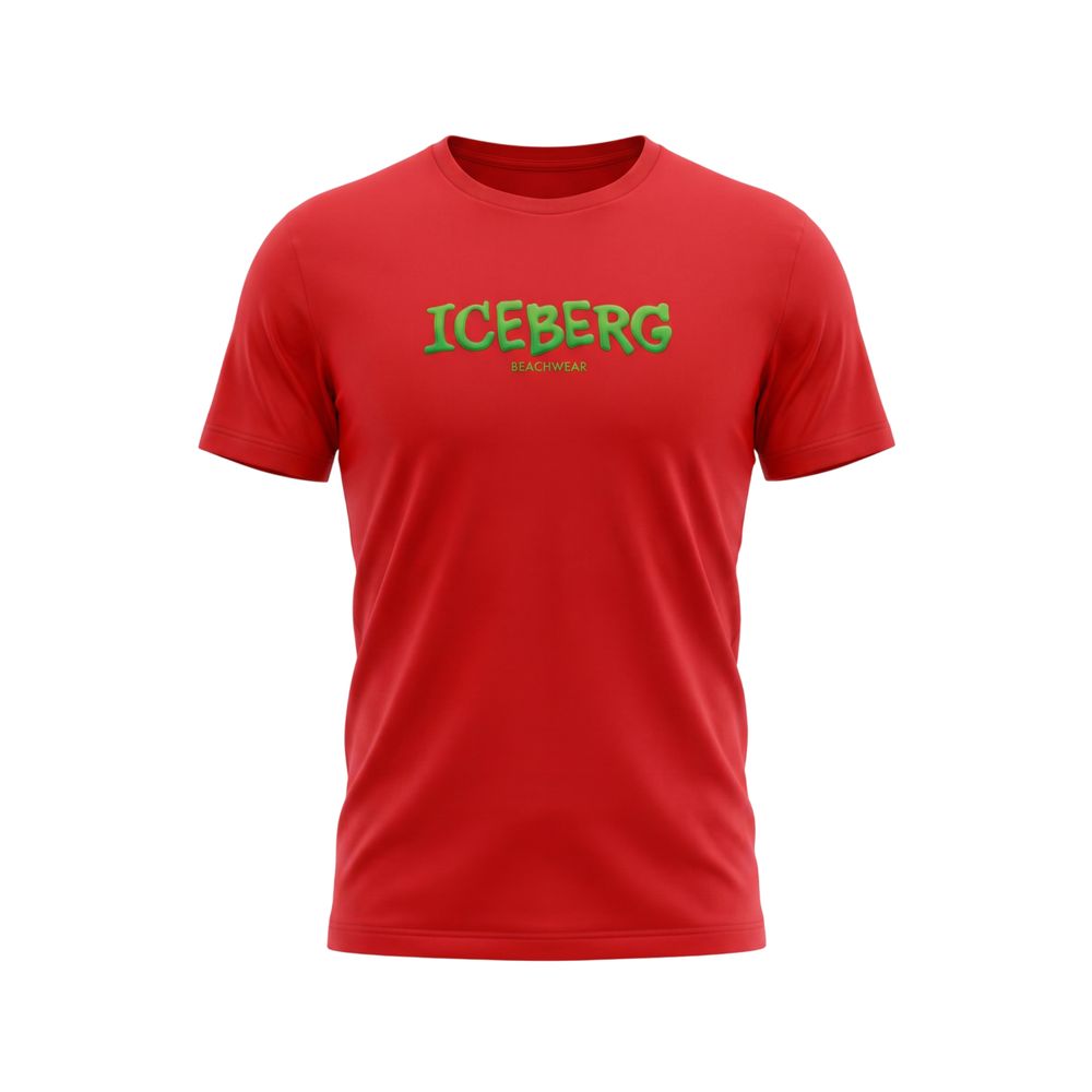 Iceberg Red Cotton Men T-Shirt