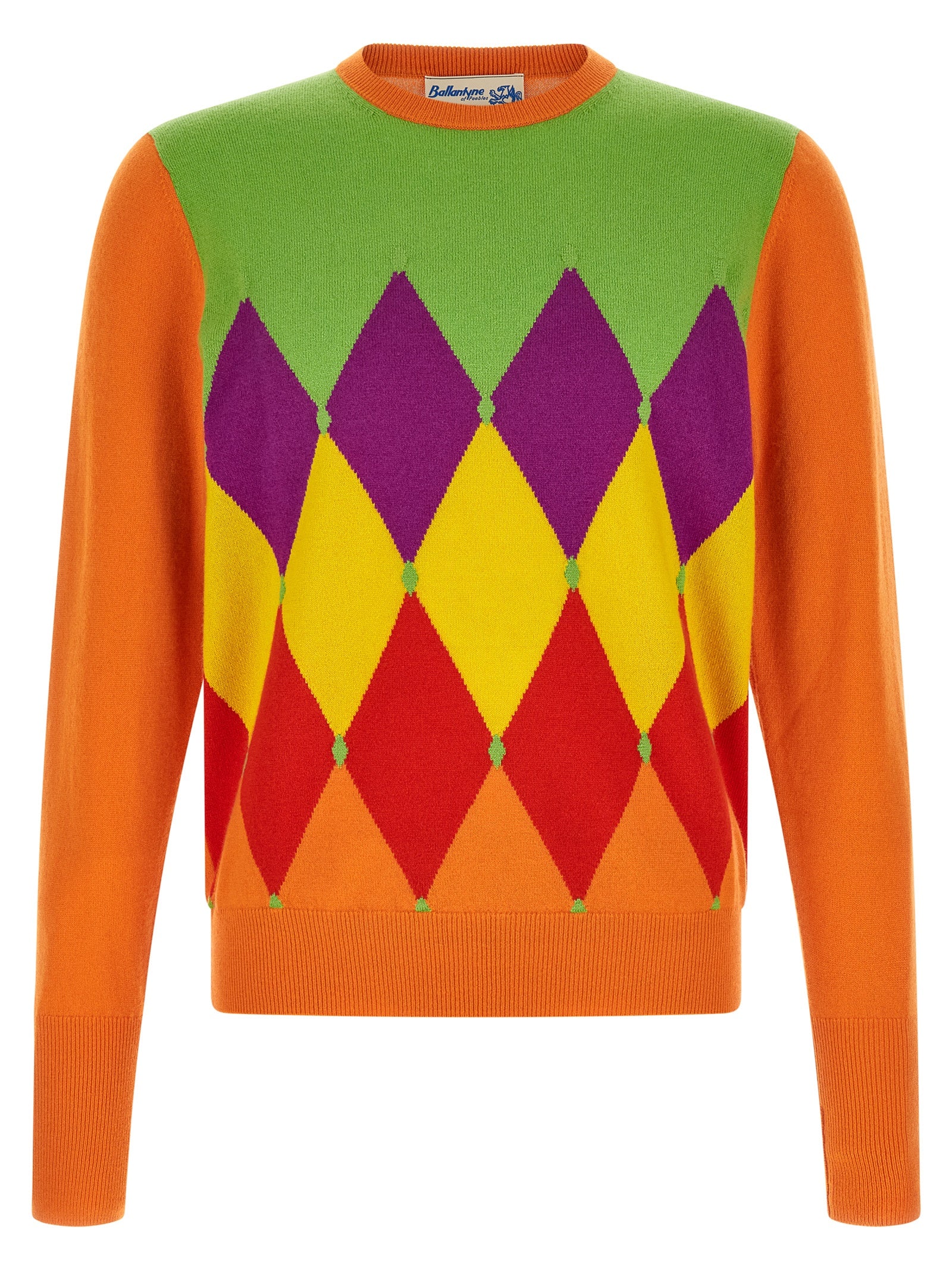 Ballantyne Orange Cashmere Cardigan