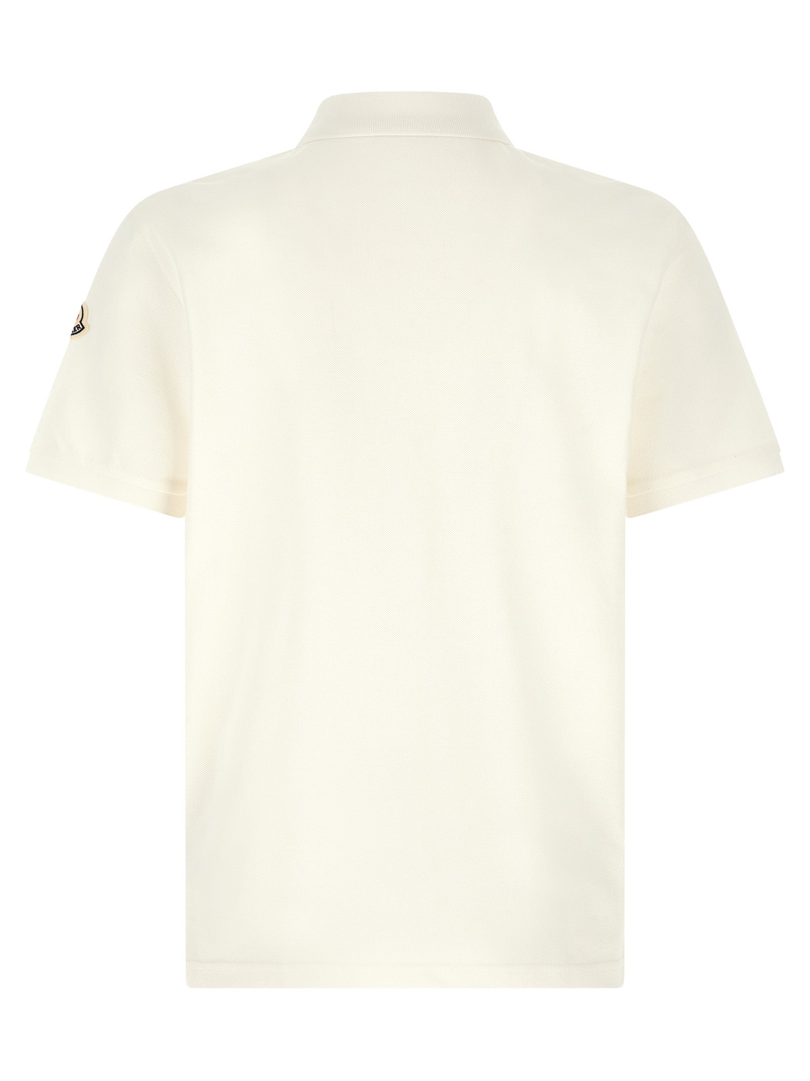 Moncler White Cotton Polo Shirt