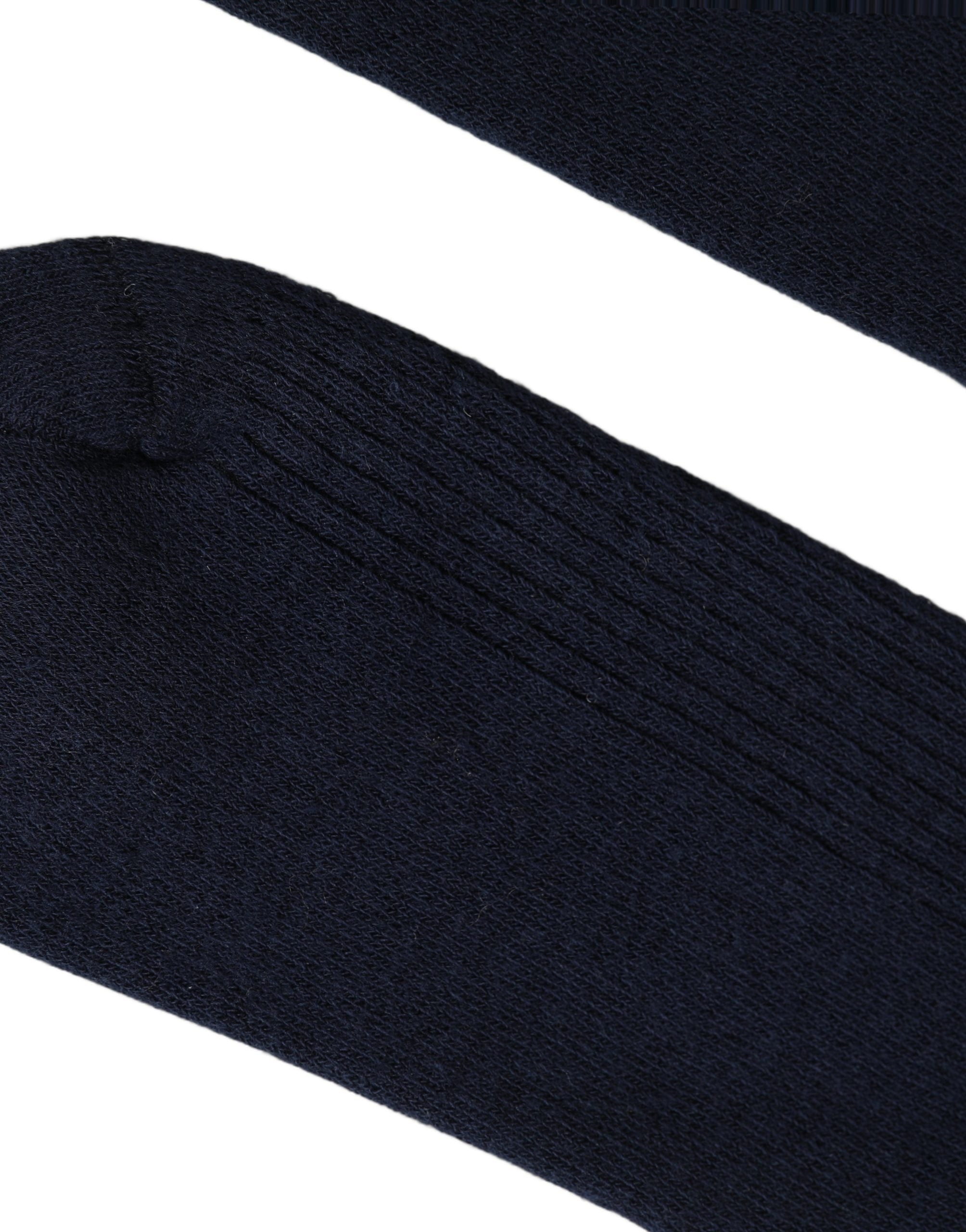 Dolce & Gabbana Men Navy Blue DG Logo Mid Calf Accessory Socks