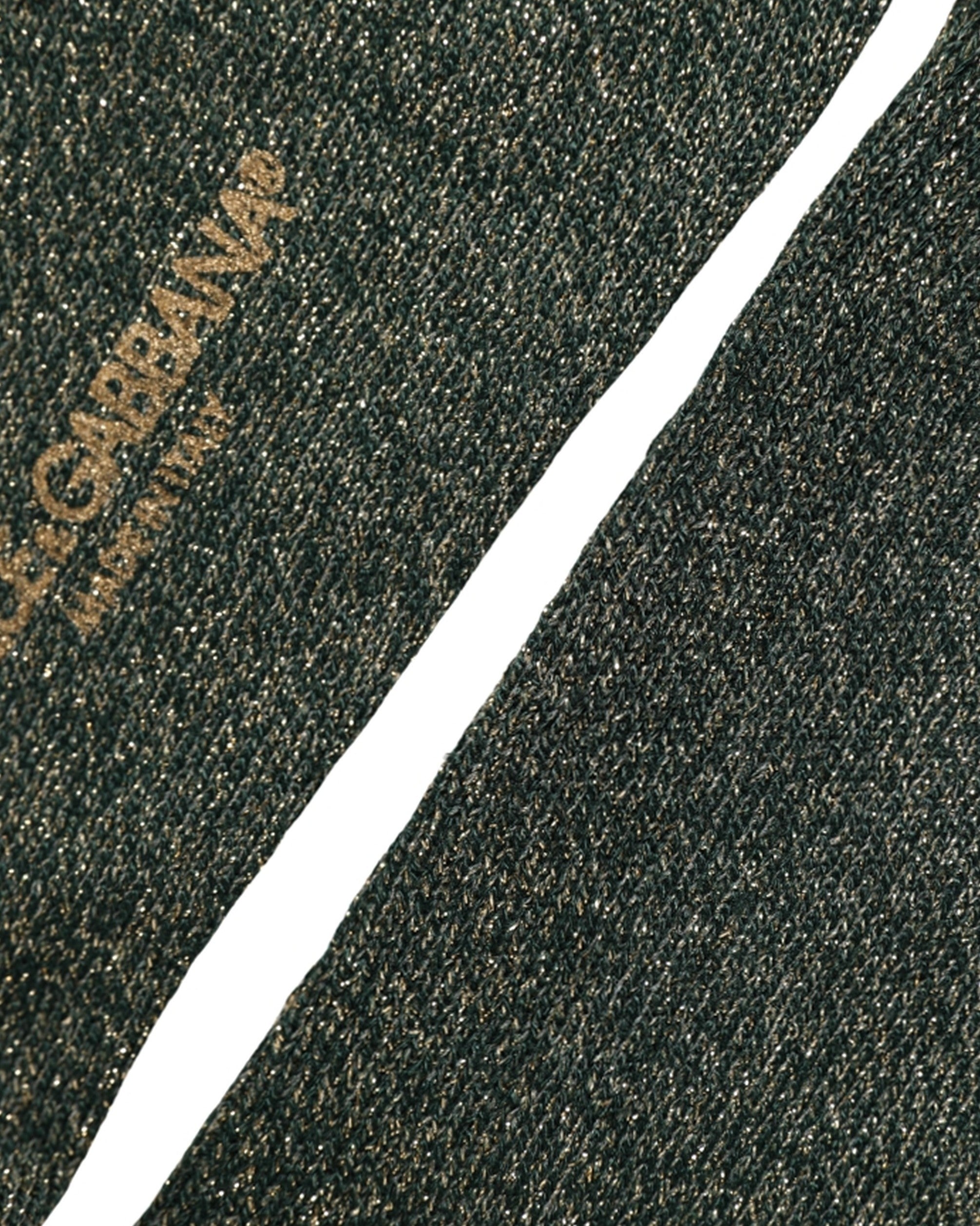 Dolce & Gabbana Dark Green Viscose Logo Mid Calf Accessory Socks