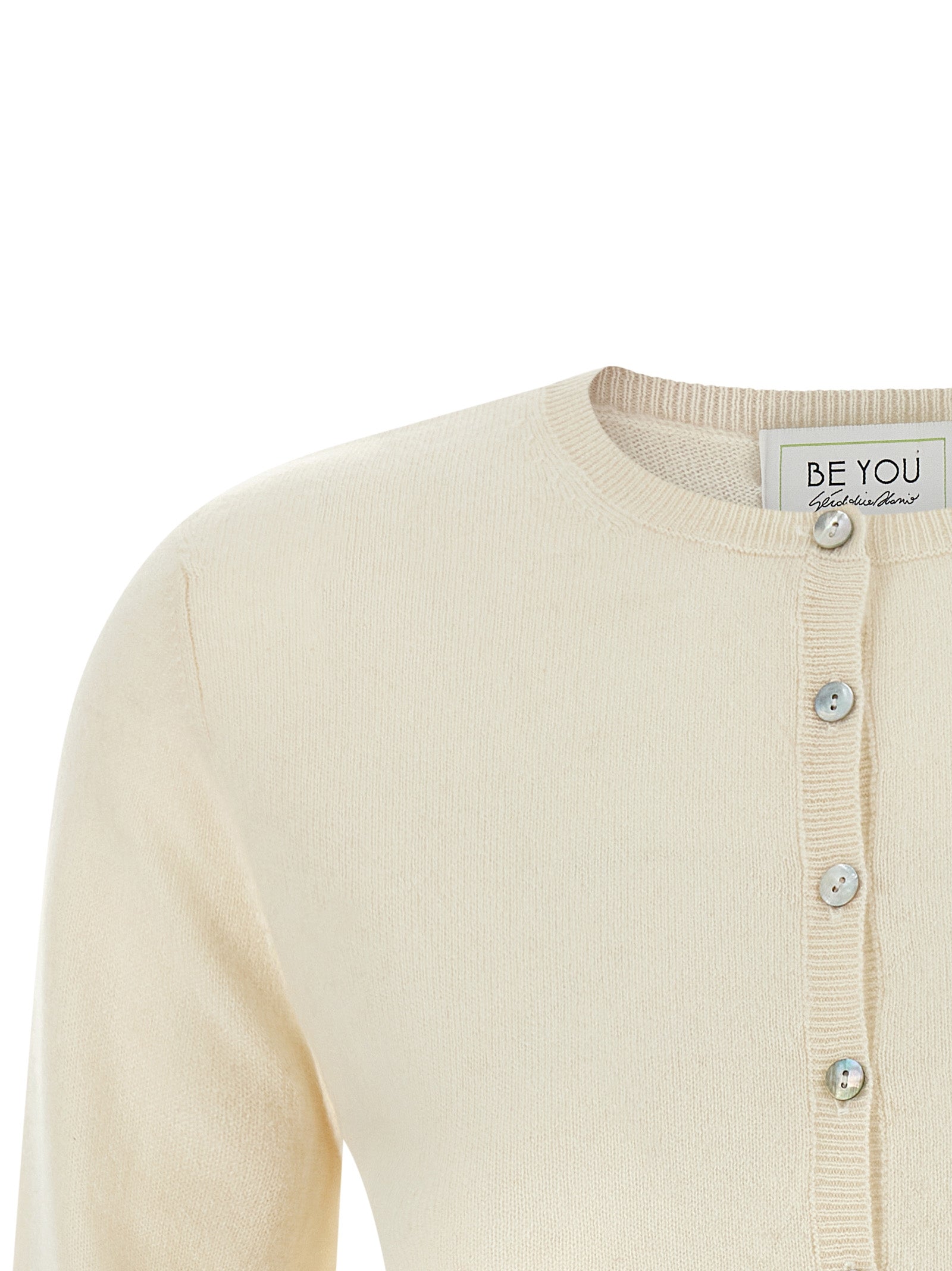 BE YOU White Cashmere Cardigan