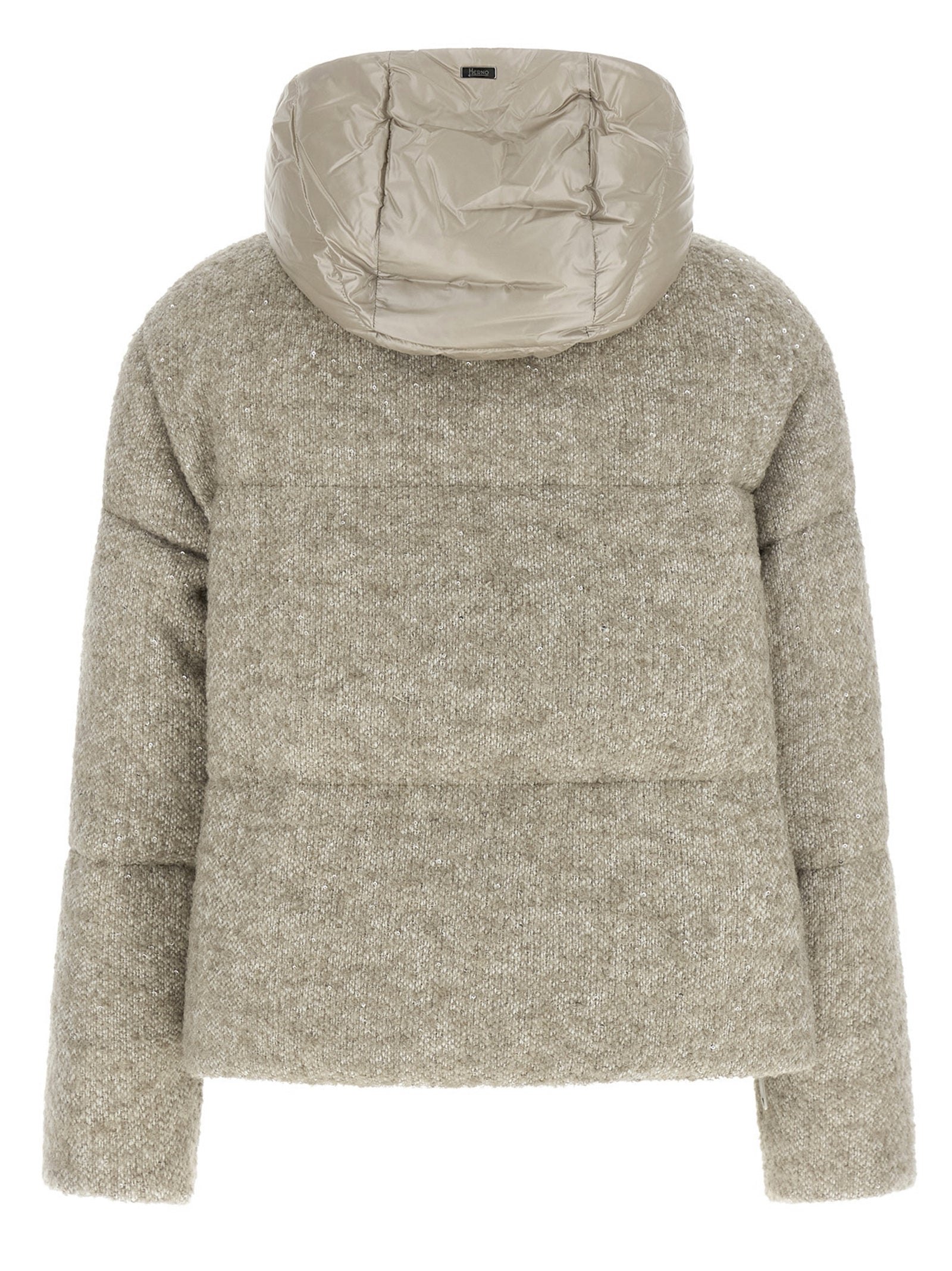 Herno Beige Wool Full-Length Jacket