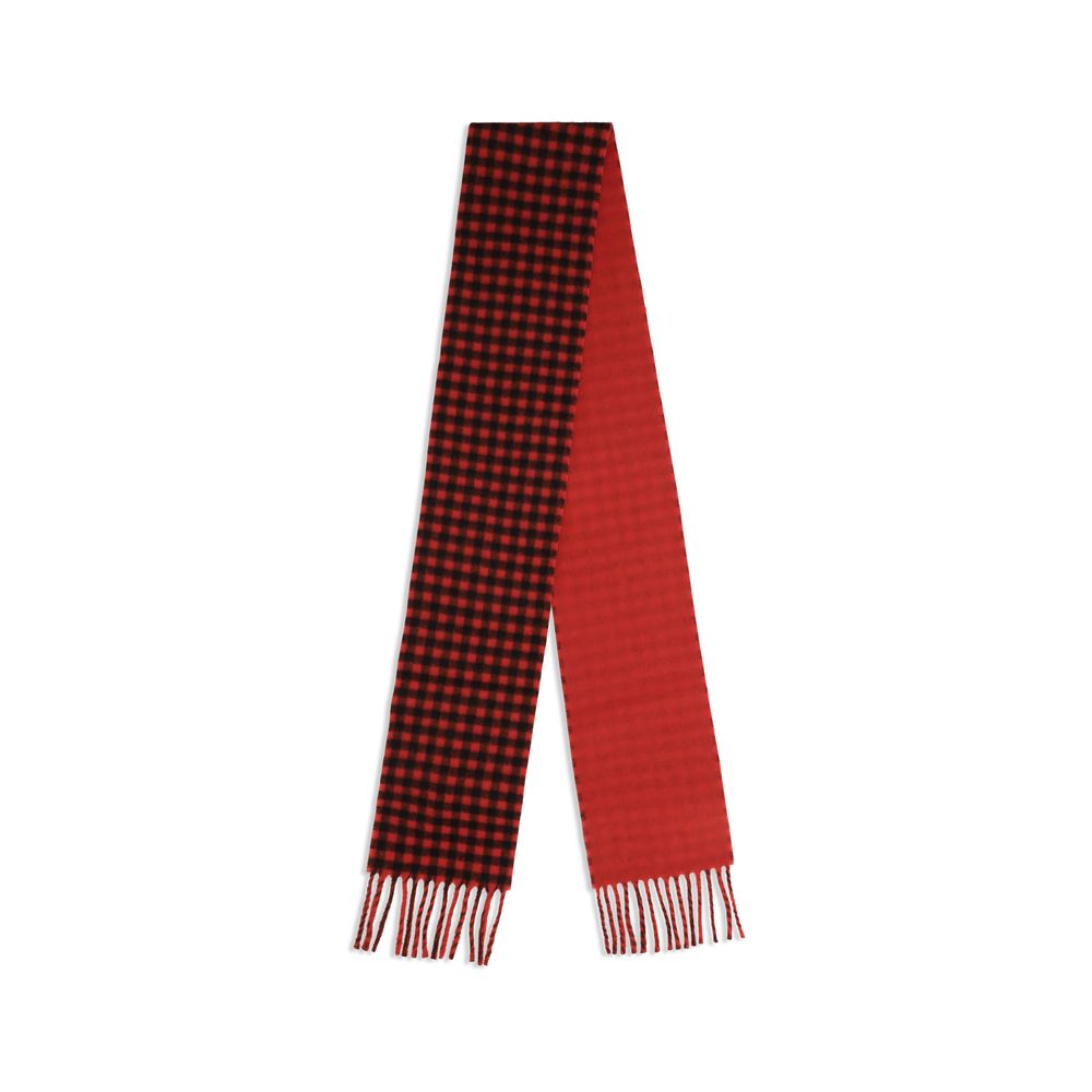 Ami Paris Red Wool Oves Aries Scarf