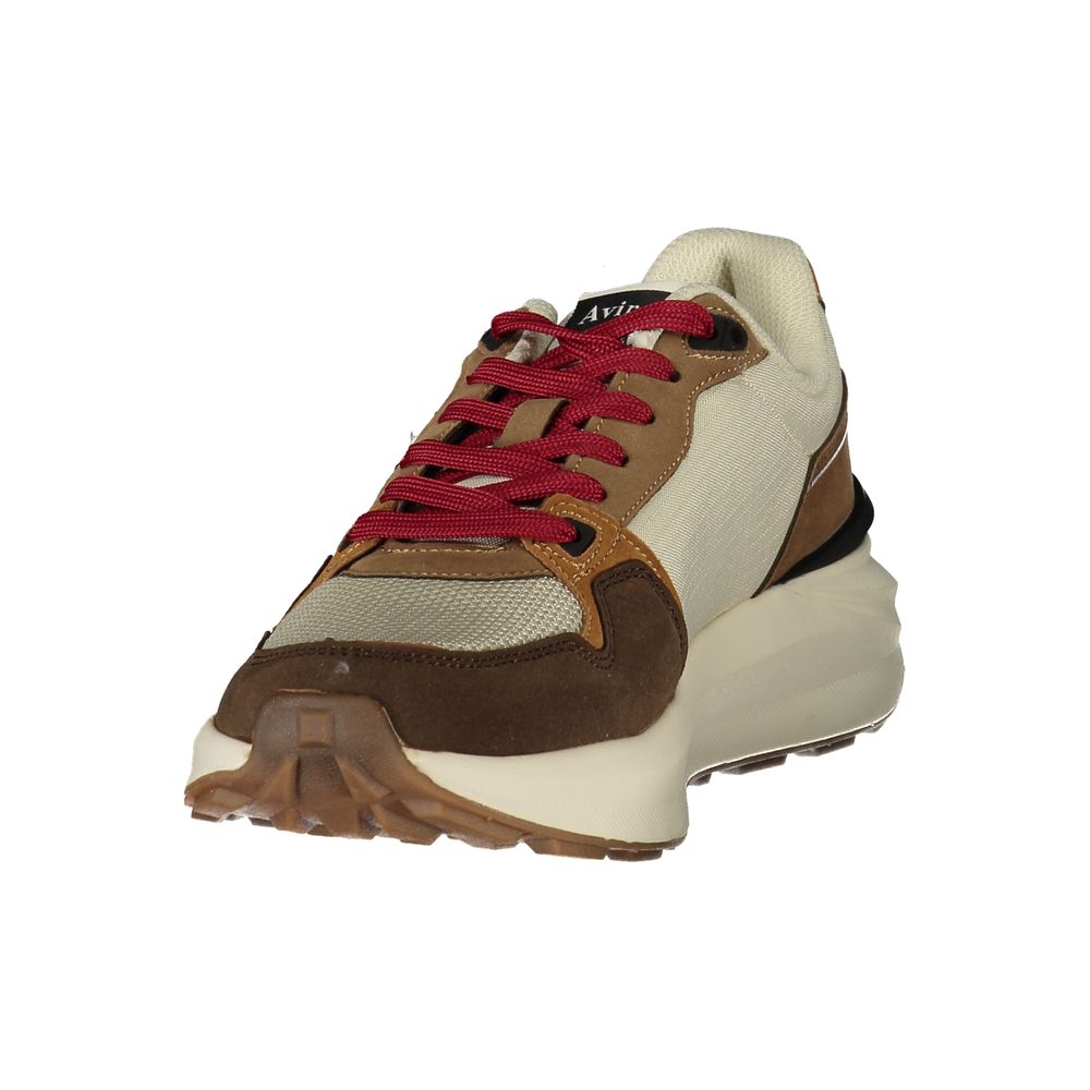 Avirex Beige Polyurethane Men's Sneaker
