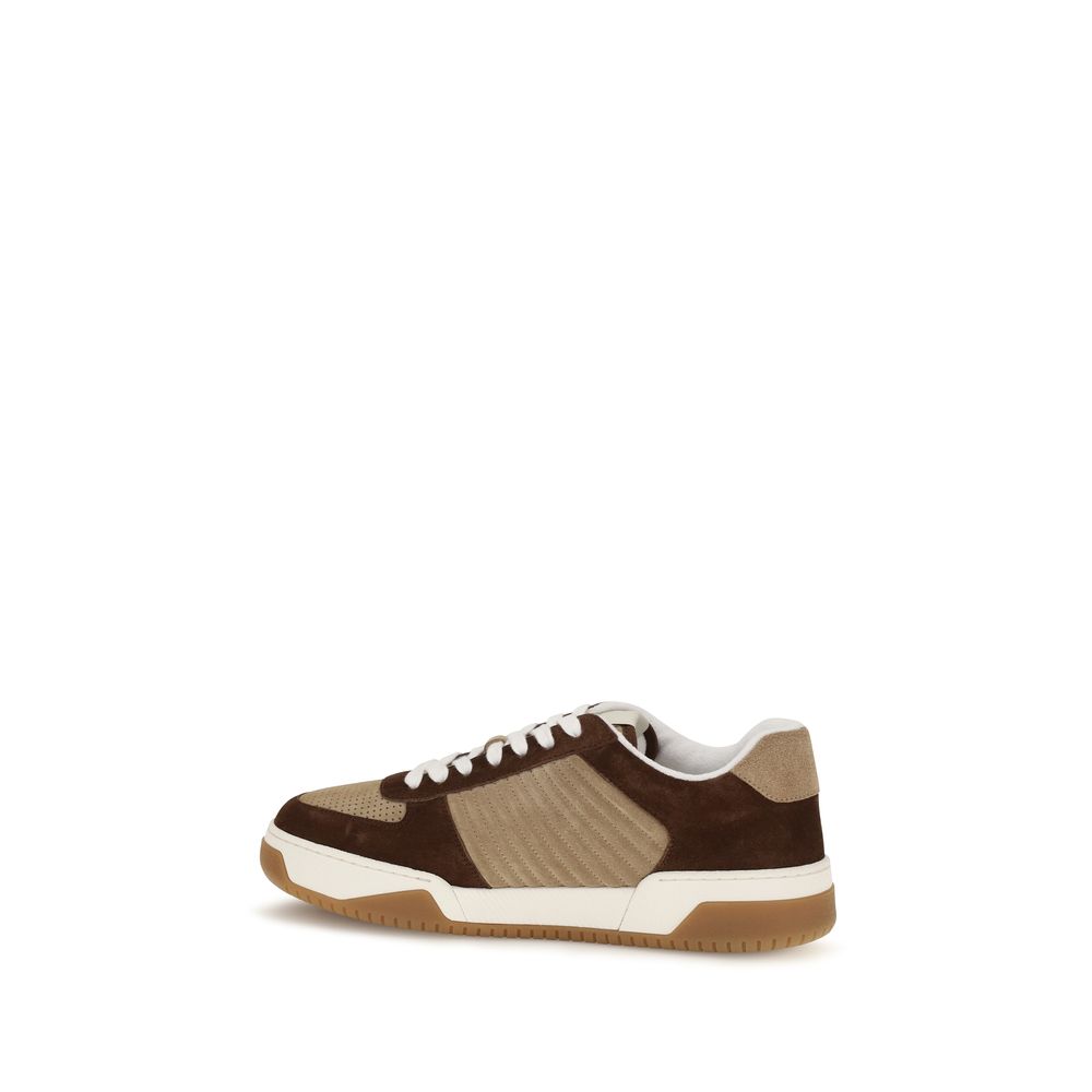 Valentino Garavani Brown Napa Leather / Calf Bos Taurus Low Top Sneakers