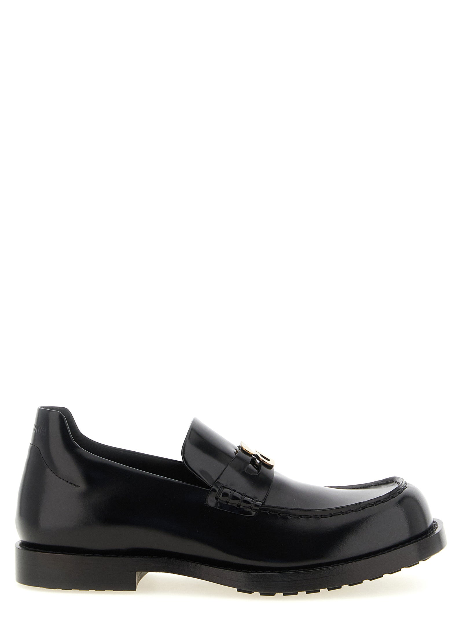 Balenciaga Black Calfskin Slip-On Loafers