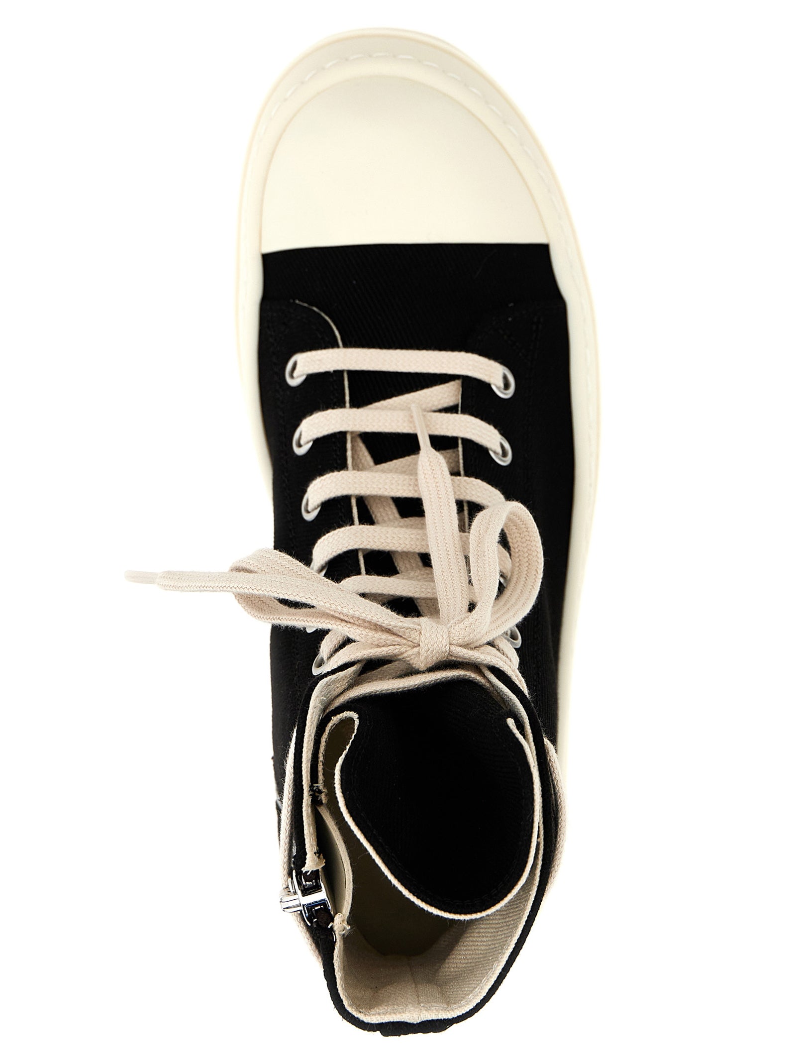 DRKSHDW Black Cotton High Top Sneakers