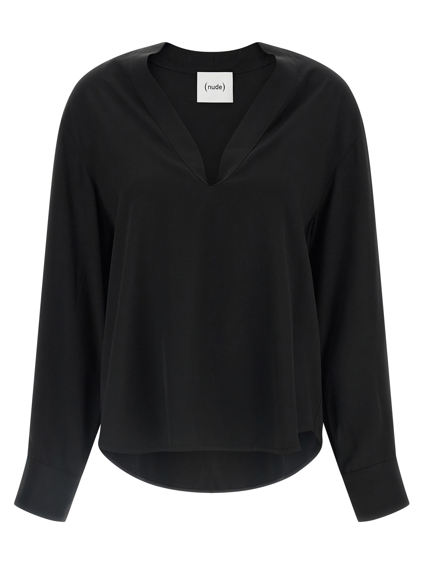 NUDE Black Viscose Blouse
